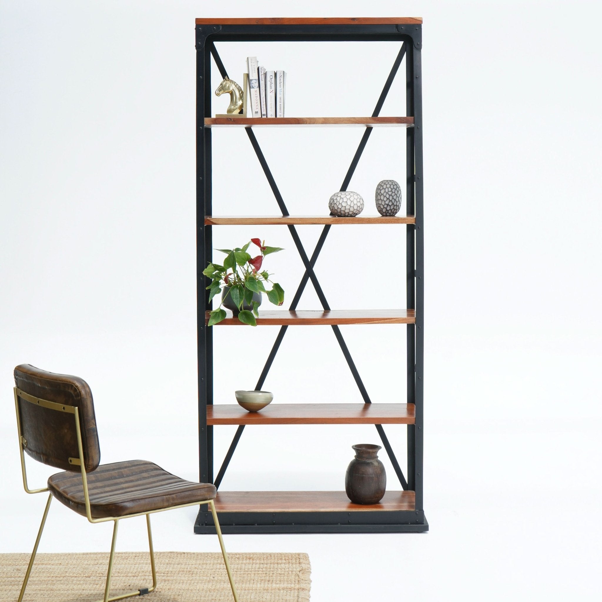 AMSTERDAM ACACIA WOOD BOOKSHELF - Art and craft furniture