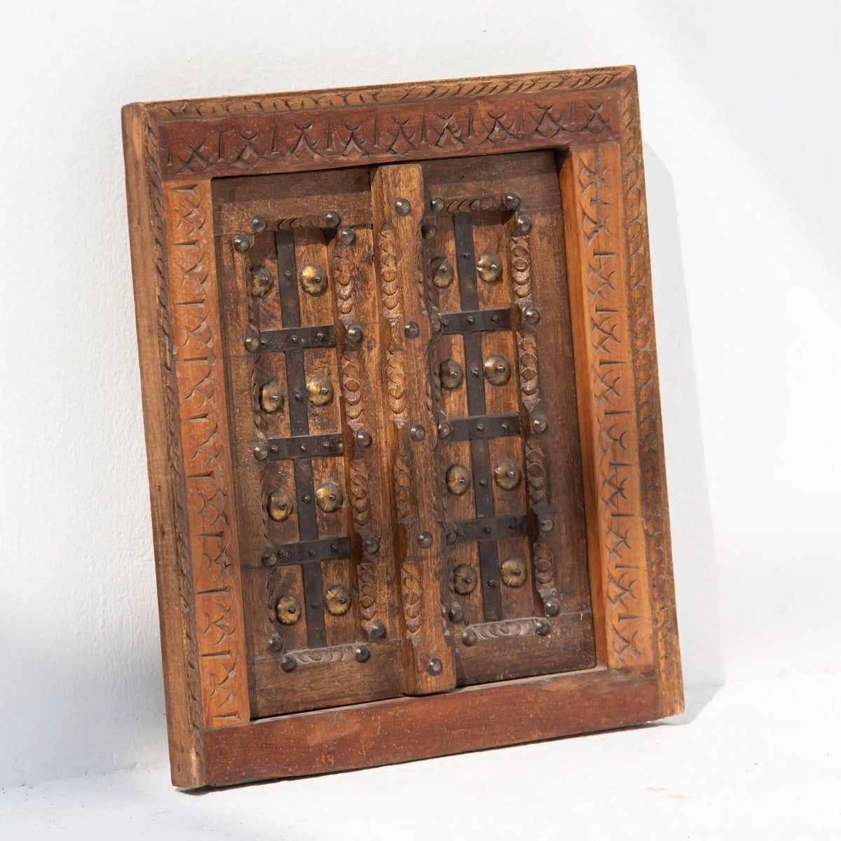 Antique Window Two Door Brass Decoration - Art and craft furniture