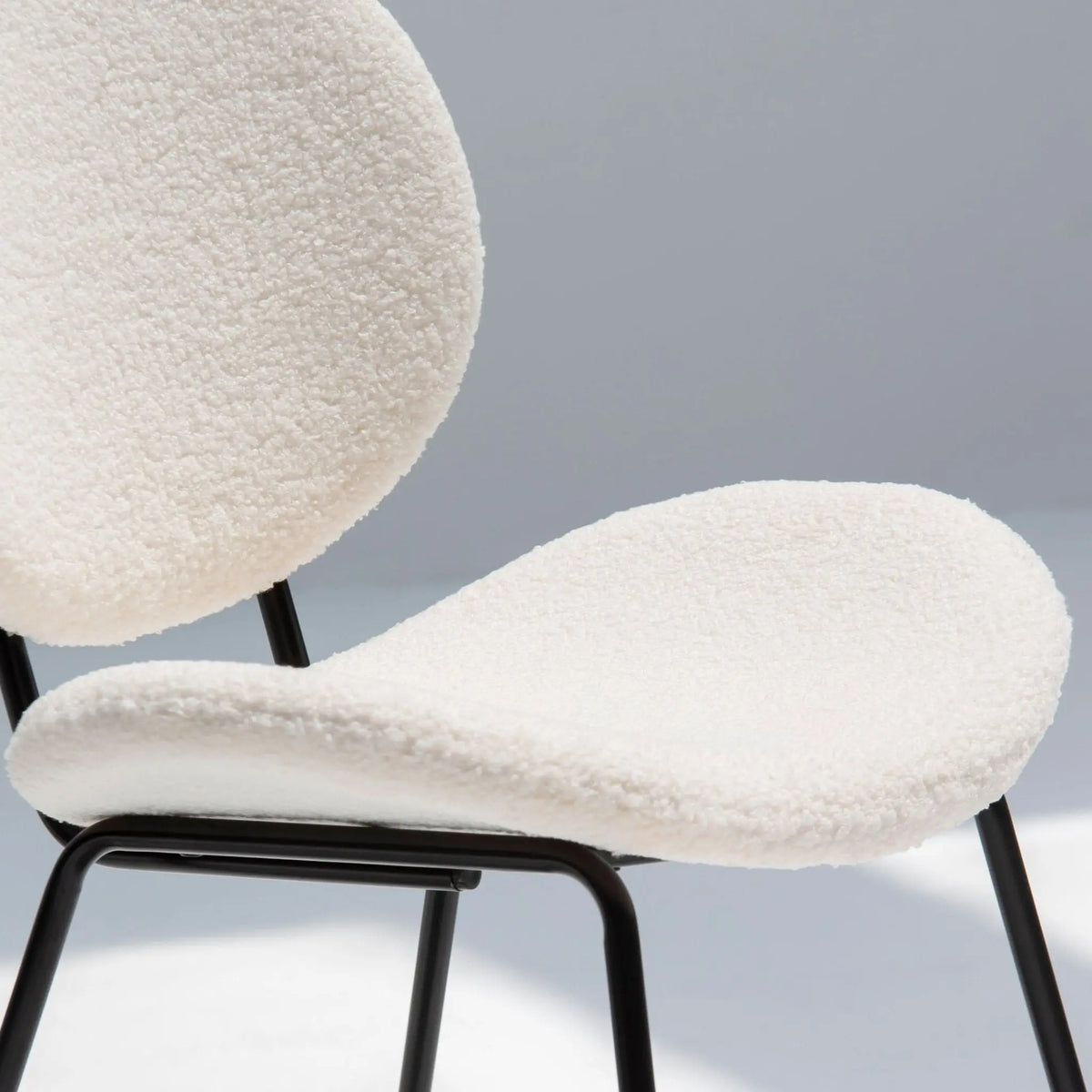 Arc White Fabric Dining Chair - Art and craft furniture