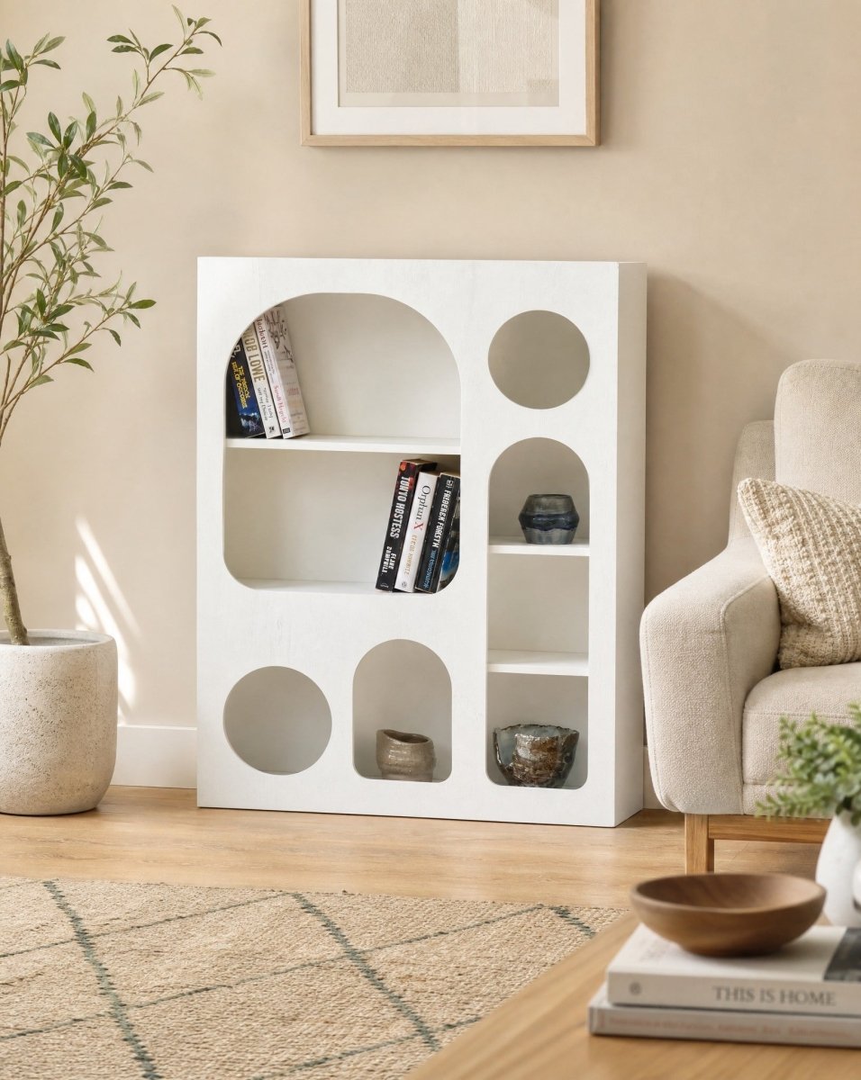 Arch Wall Hanging Open Bookshelf - Art and craft furniture