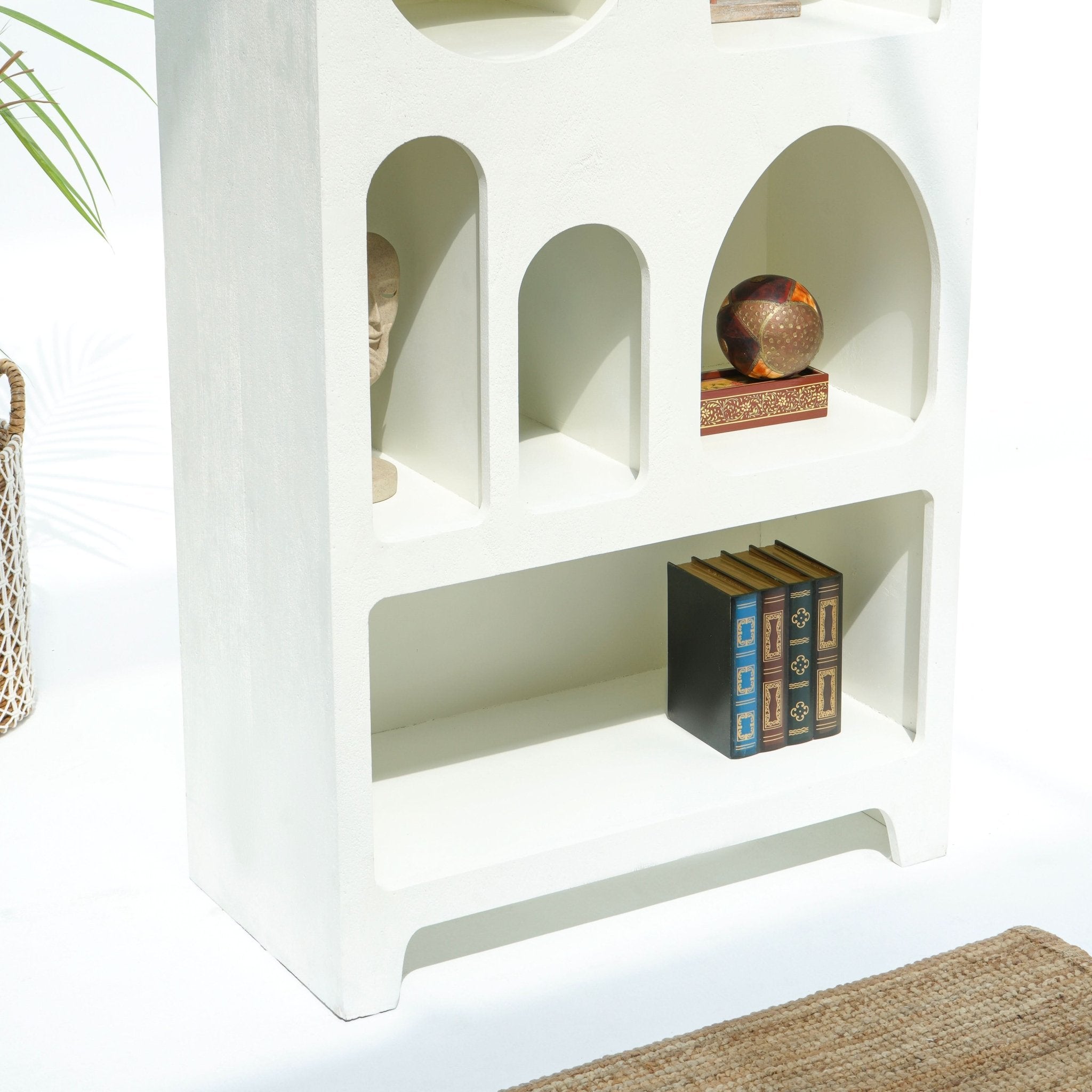 ARCH WHITE OPEN BOOKSHELF - Art and craft furniture