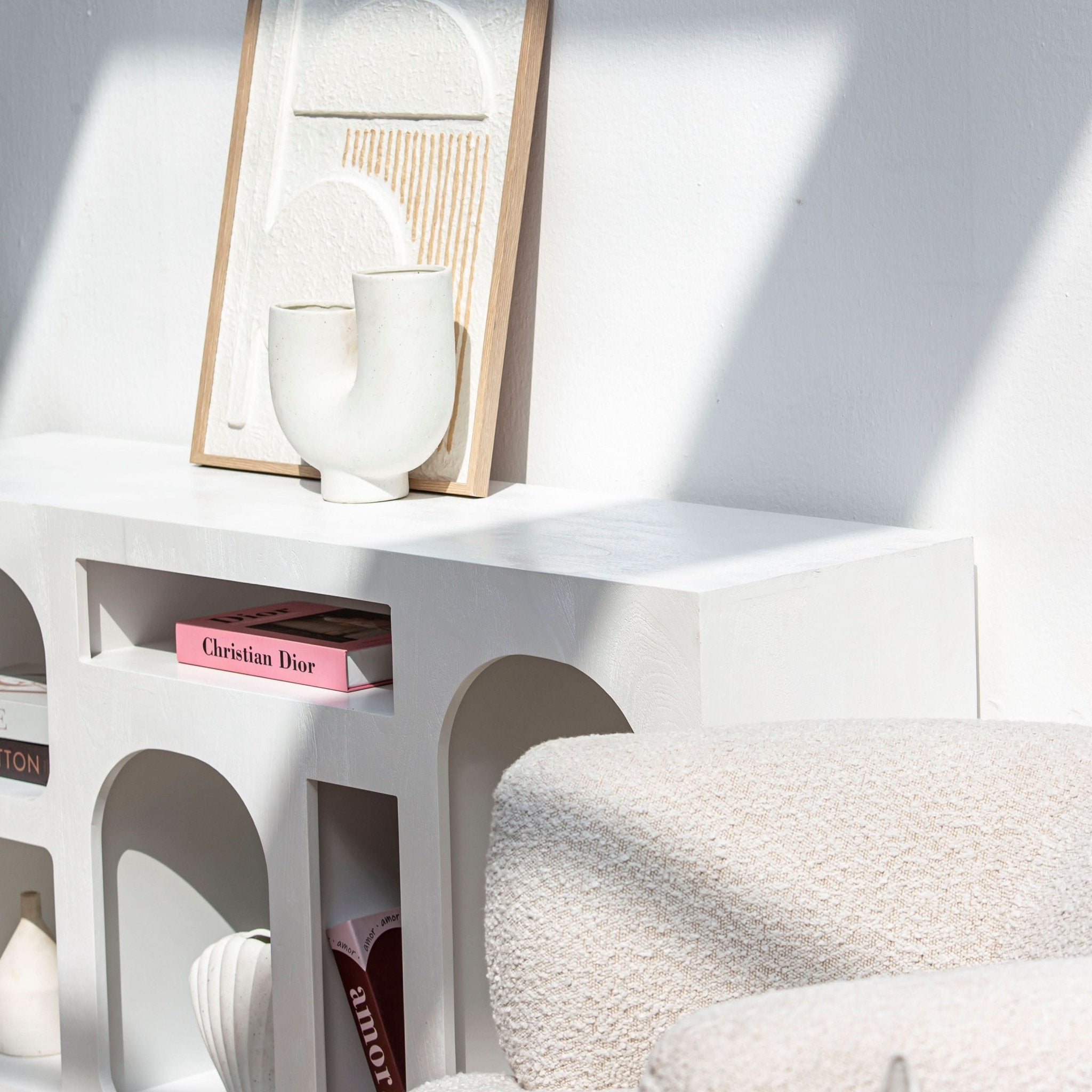 ARCH WHITE OPEN SIDEBOARD - Art and craft furniture