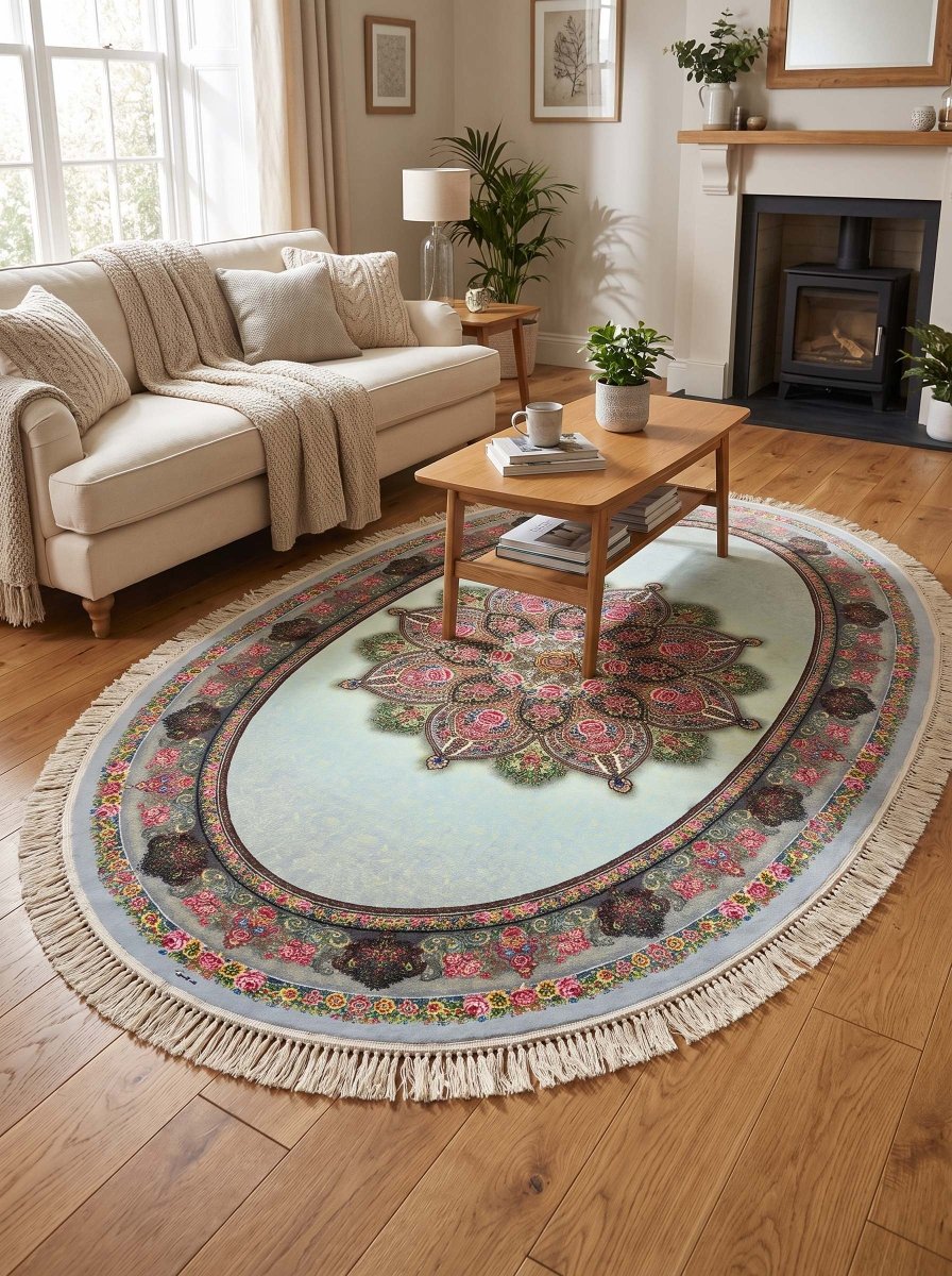 Aroos Sky Blue Carpet - Art and craft furniture
