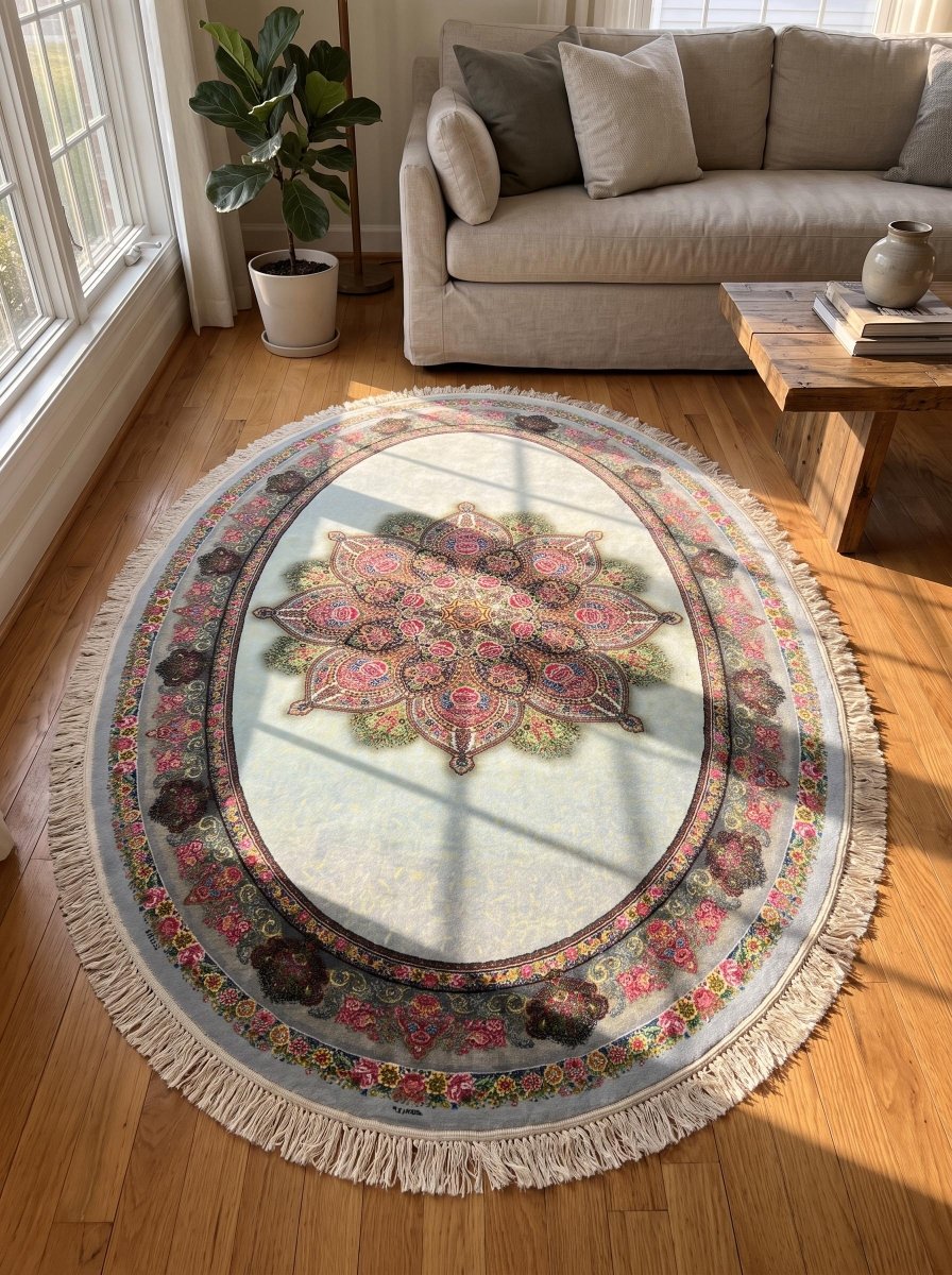 Aroos Sky Blue Carpet - Art and craft furniture