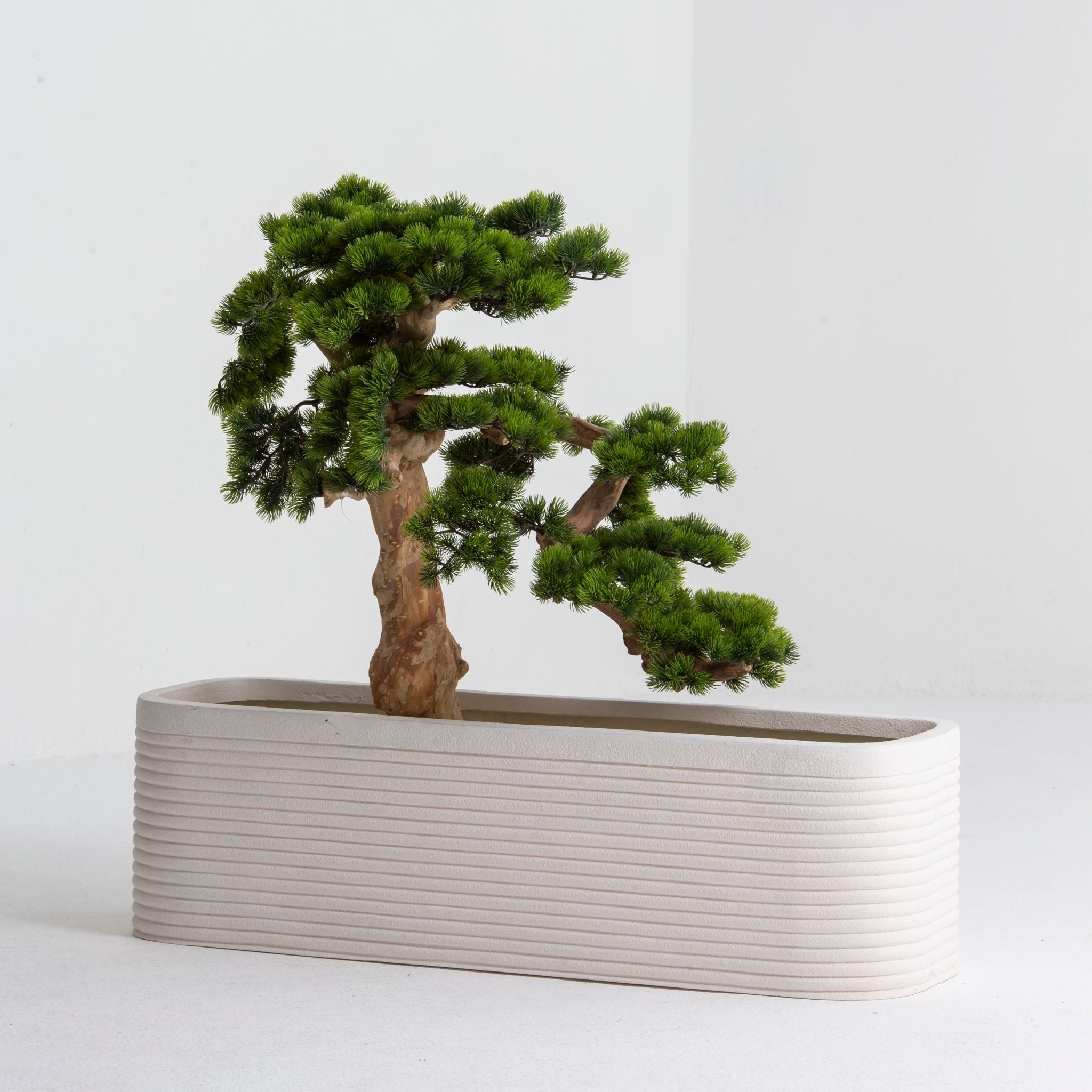 Artificial Horizontal Bonsai Plant & Natural Trunk - Art and craft furniture