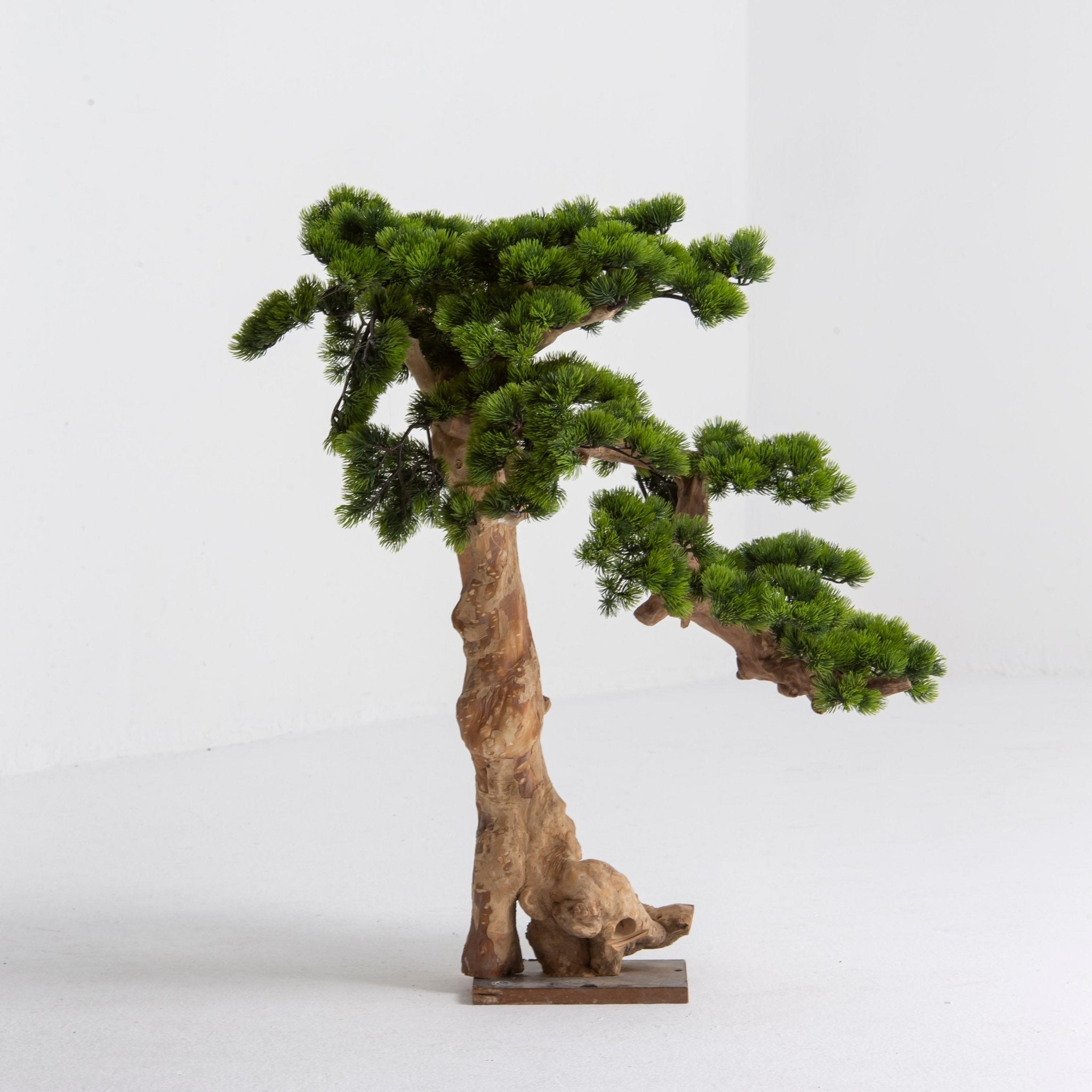 Artificial Horizontal Bonsai Plant & Natural Trunk - Art and craft furniture