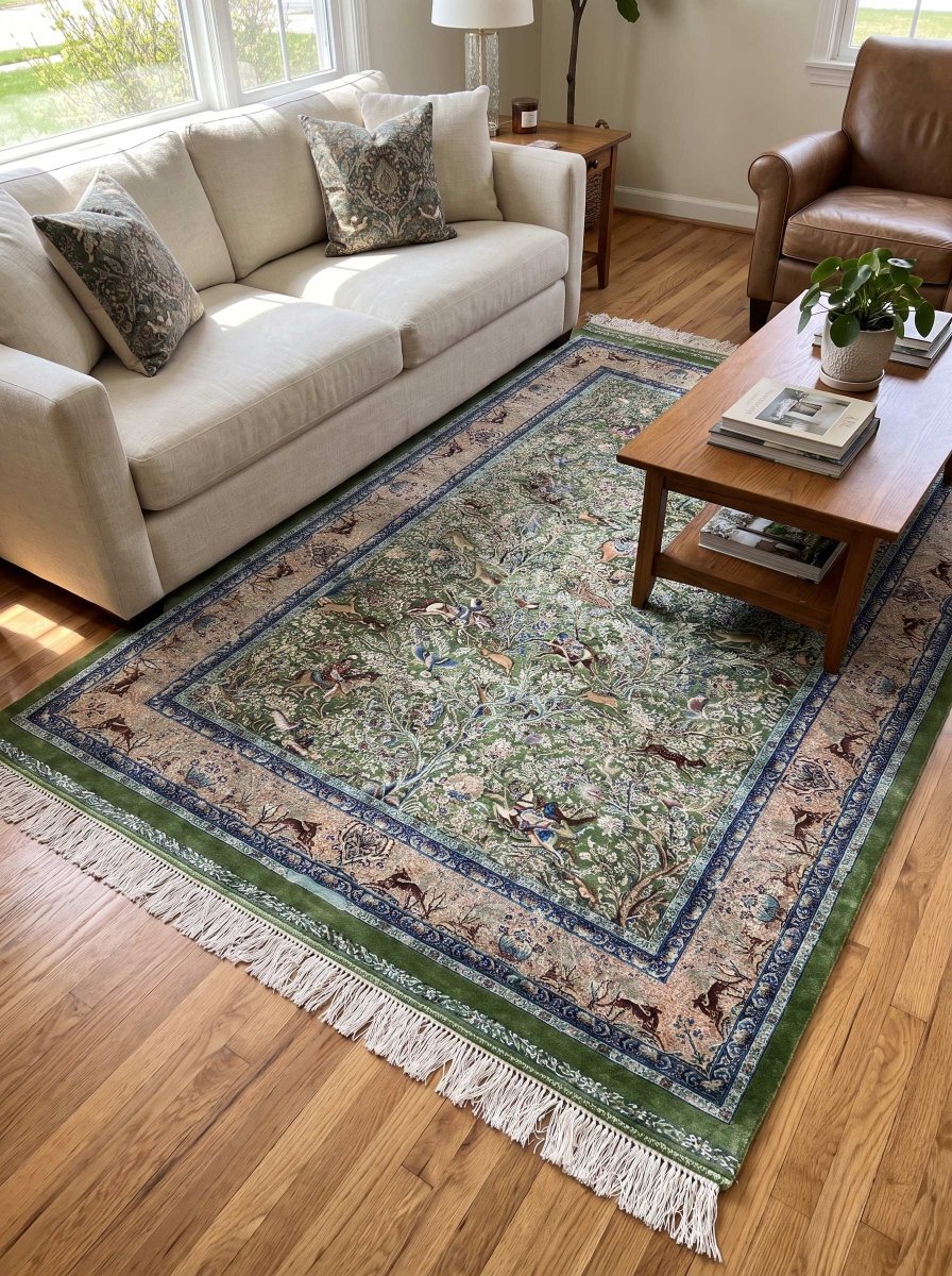 Aseel Green Carpet - Art and craft furniture