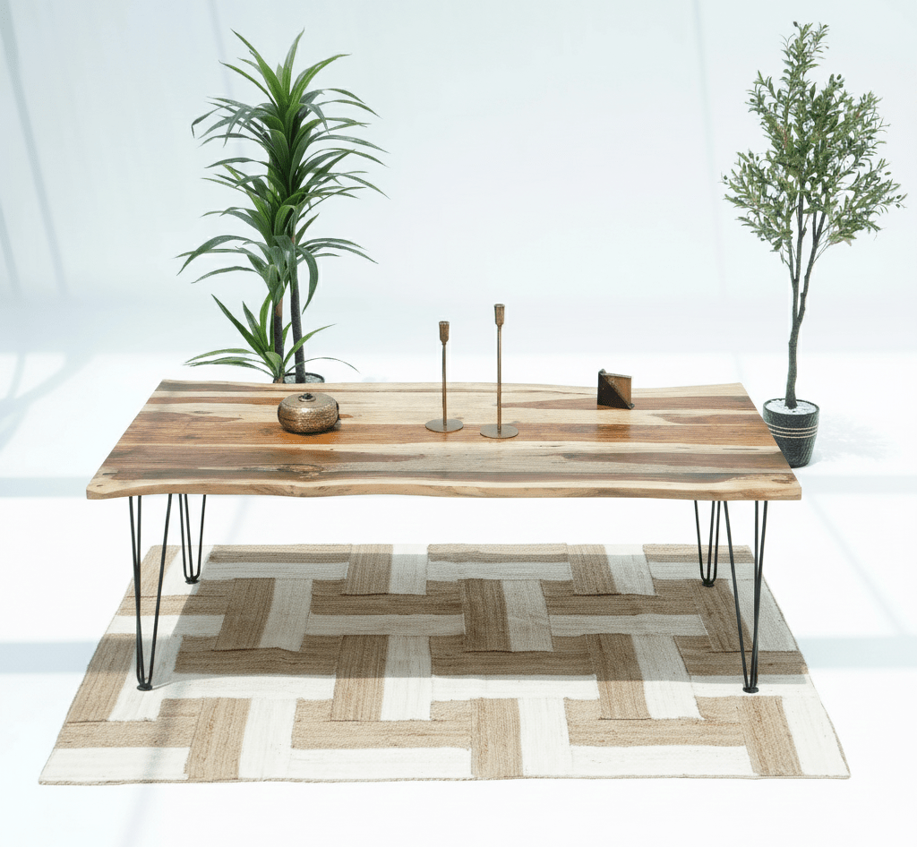 ATHENS AURA ROSE WOOD DINING TABLE - Art and craft furniture