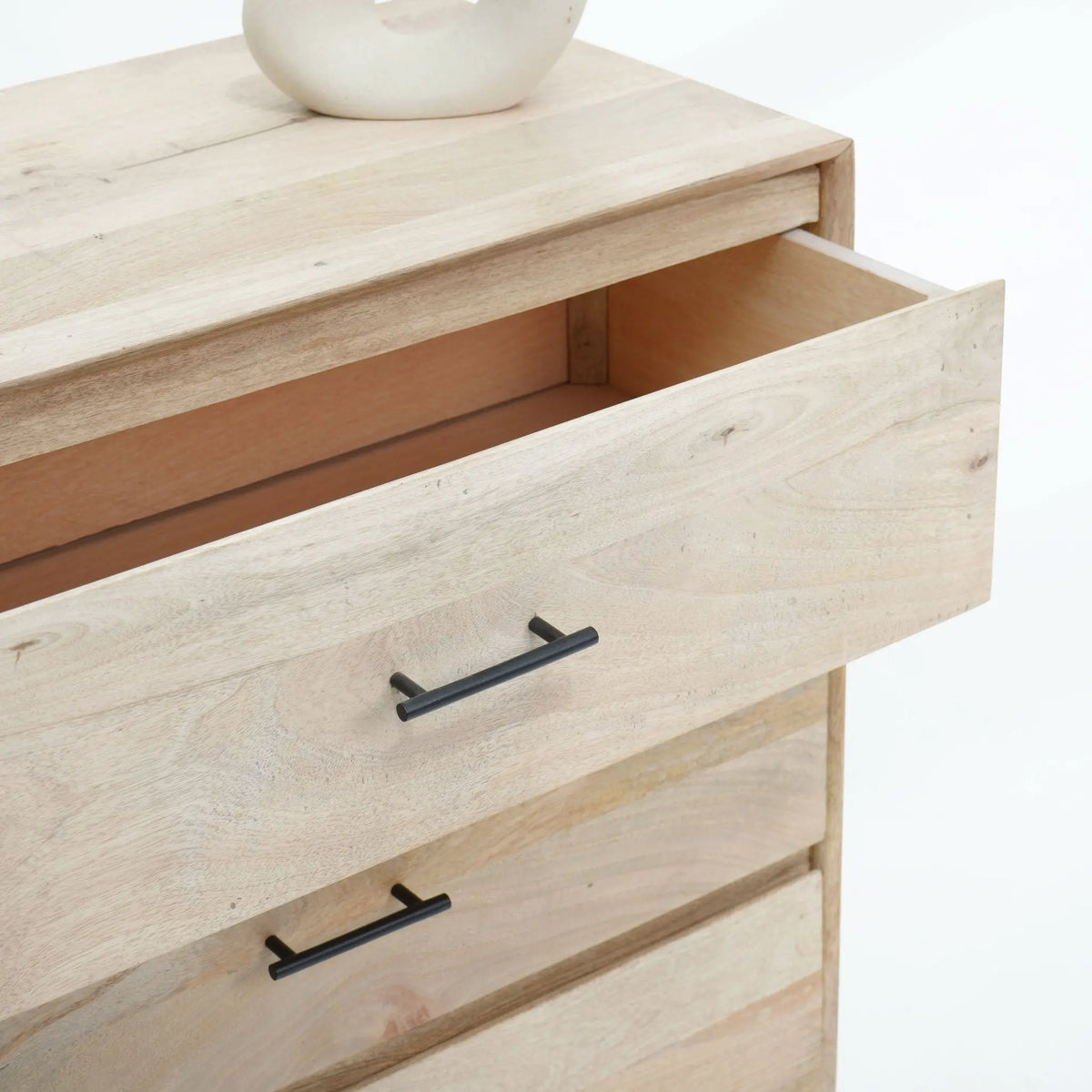 Aurevo Plain Finish Six-Drawer Dresser - Art and craft furniture