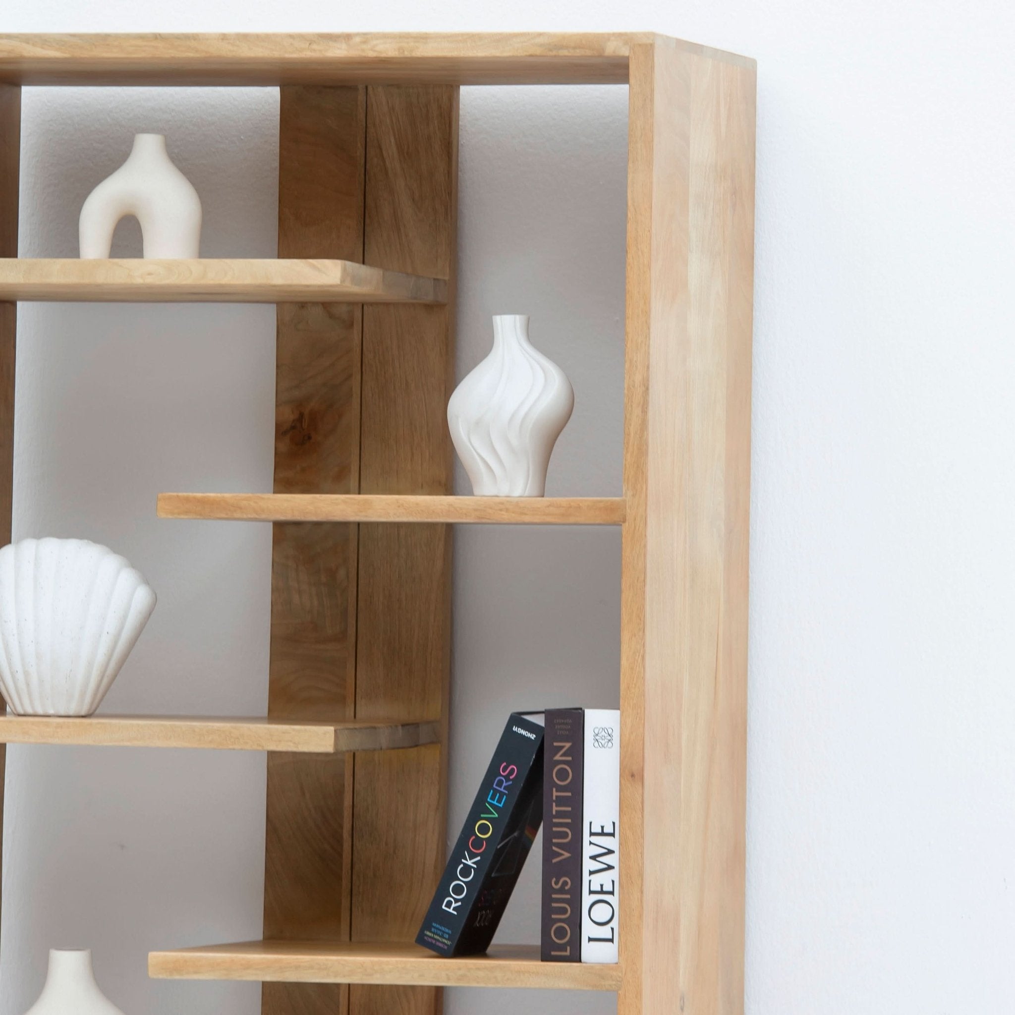 AUREVO WOODEN OPEN BOOKSHELF - Art and craft furniture