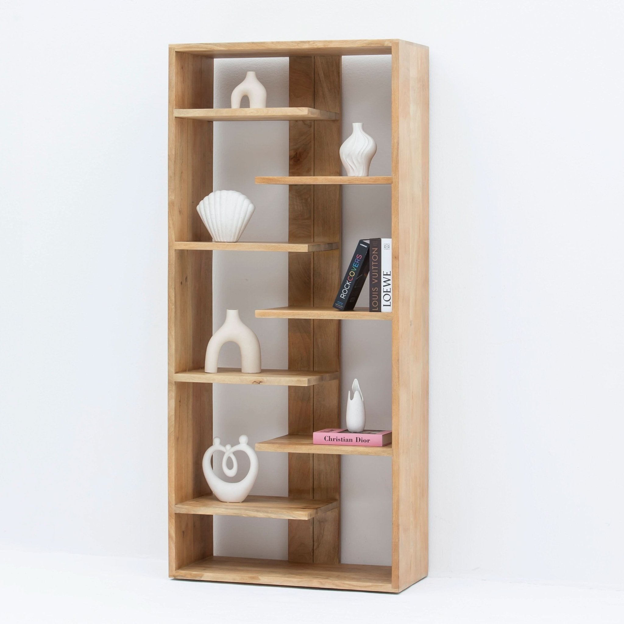 AUREVO WOODEN OPEN BOOKSHELF - Art and craft furniture