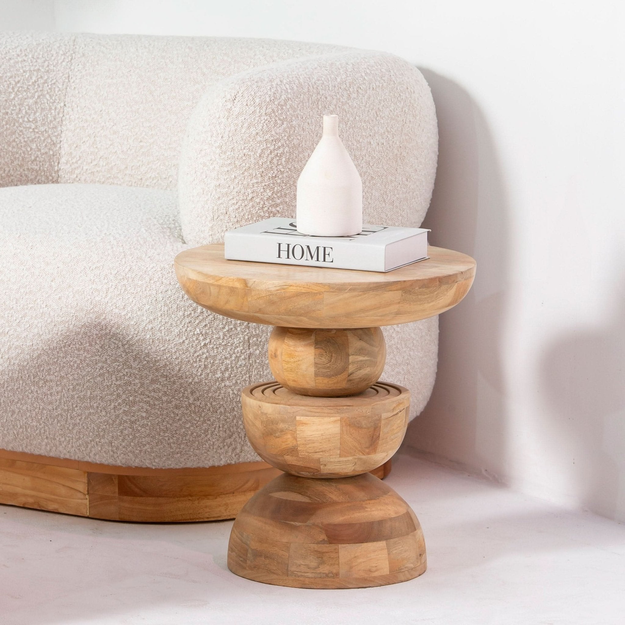 AUREVO WOODEN ROUND STOOL - Art and craft furniture