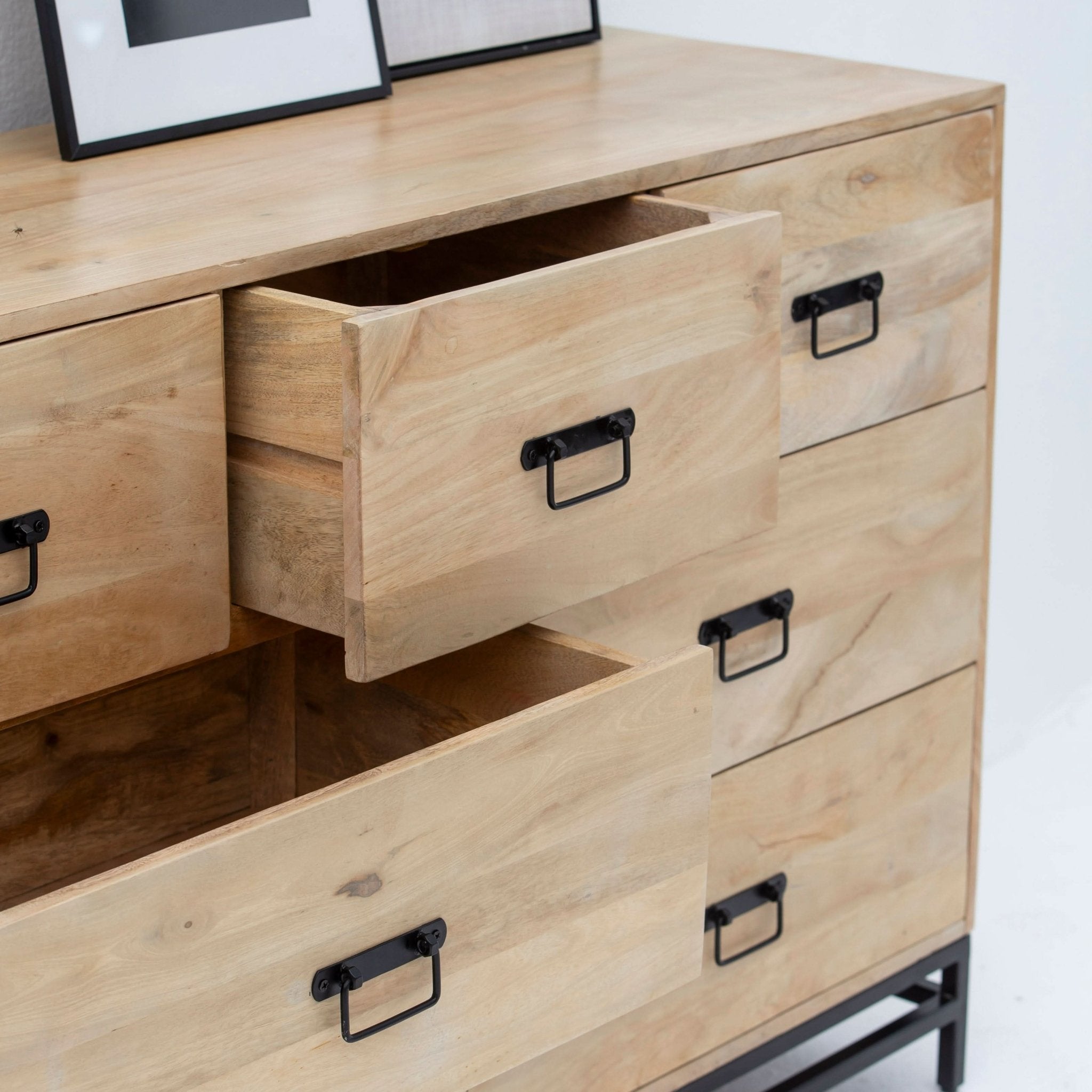 AUREVO WOODEN SEVEN DRAWER DRAWCHEST - Art and craft furniture