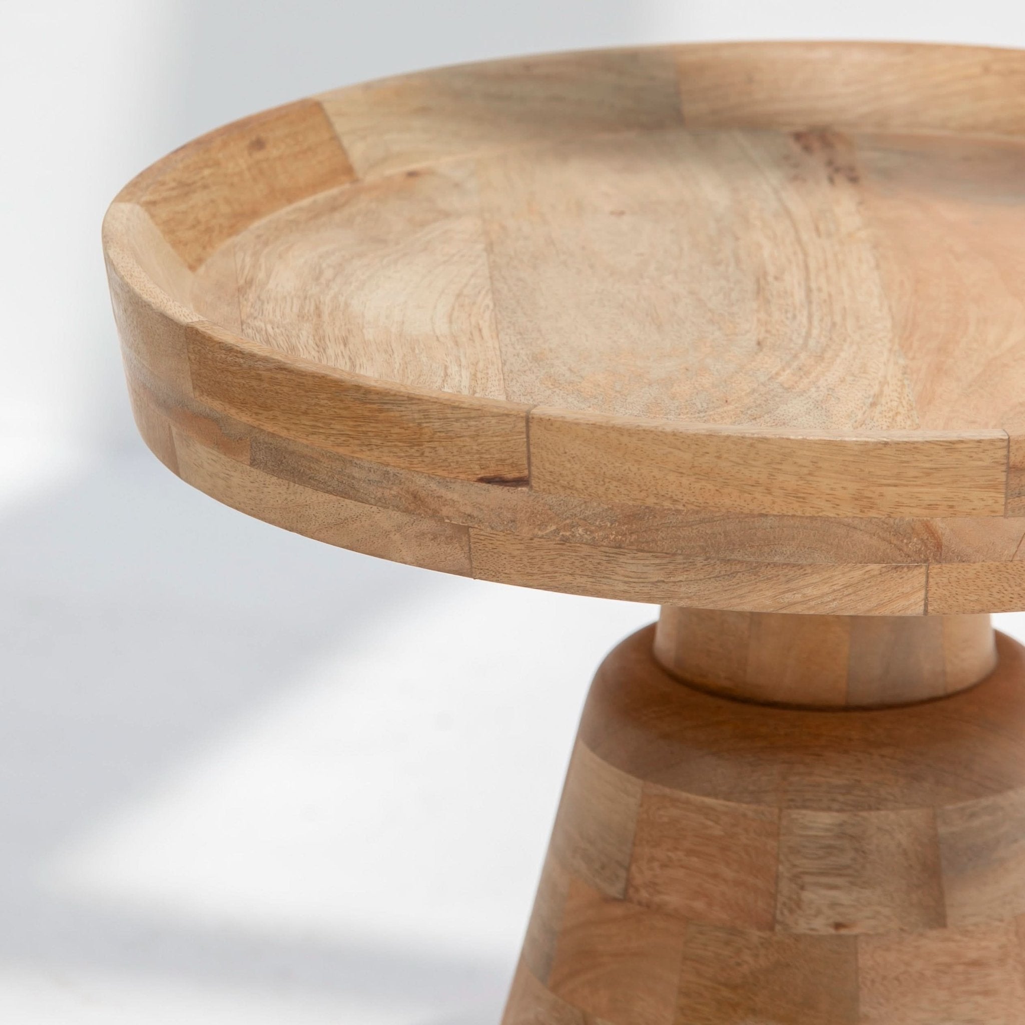 AUREVO WOODEN SIDE TABLE - Art and craft furniture