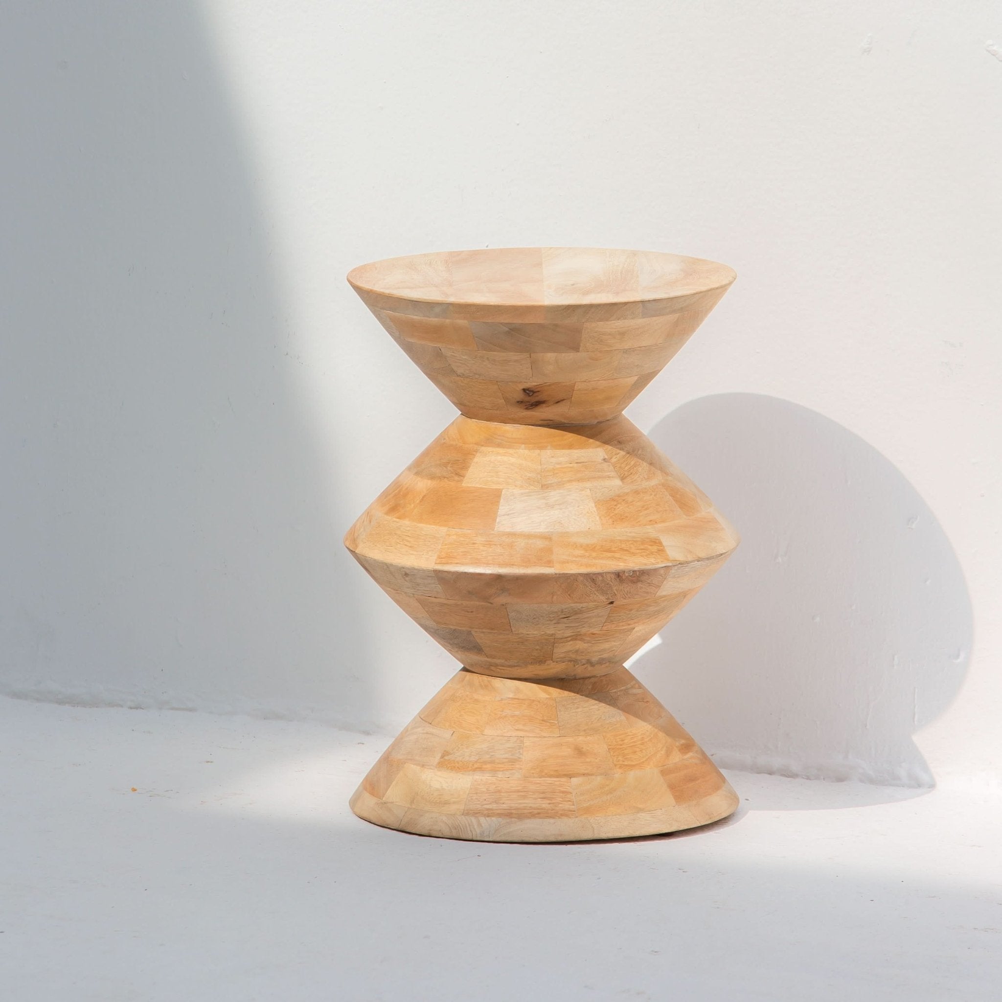 AUREVO WOODEN SIDE TABLE - Art and craft furniture