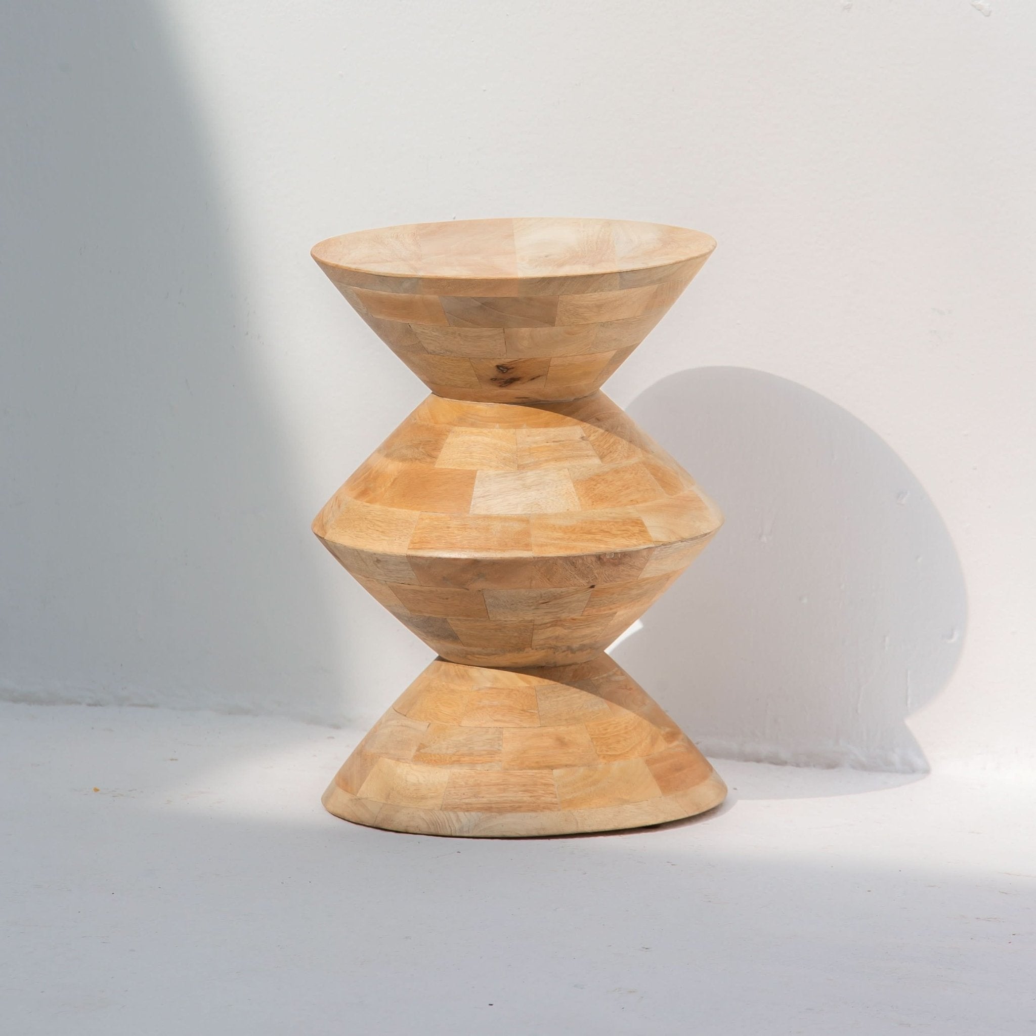 AUREVO WOODEN SIDE TABLE - Art and craft furniture
