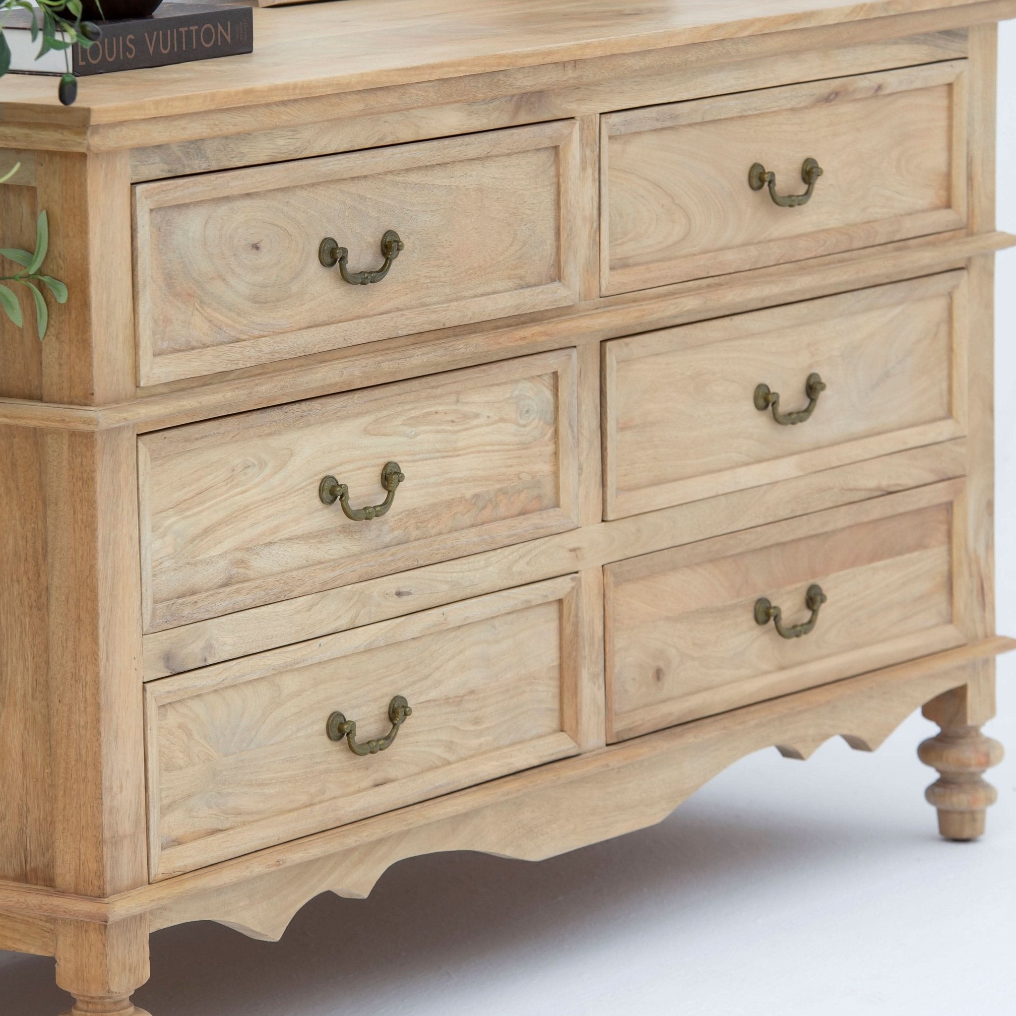 AUREVO WOODEN SIX DRAWER DRAWCHEST - Art and craft furniture