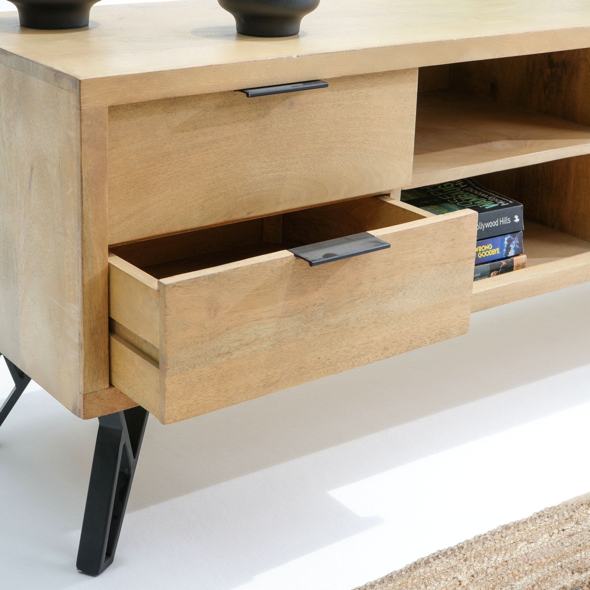 AVENUE TWO DOOR TWO DRAWER TV STAND - Art and craft furniture