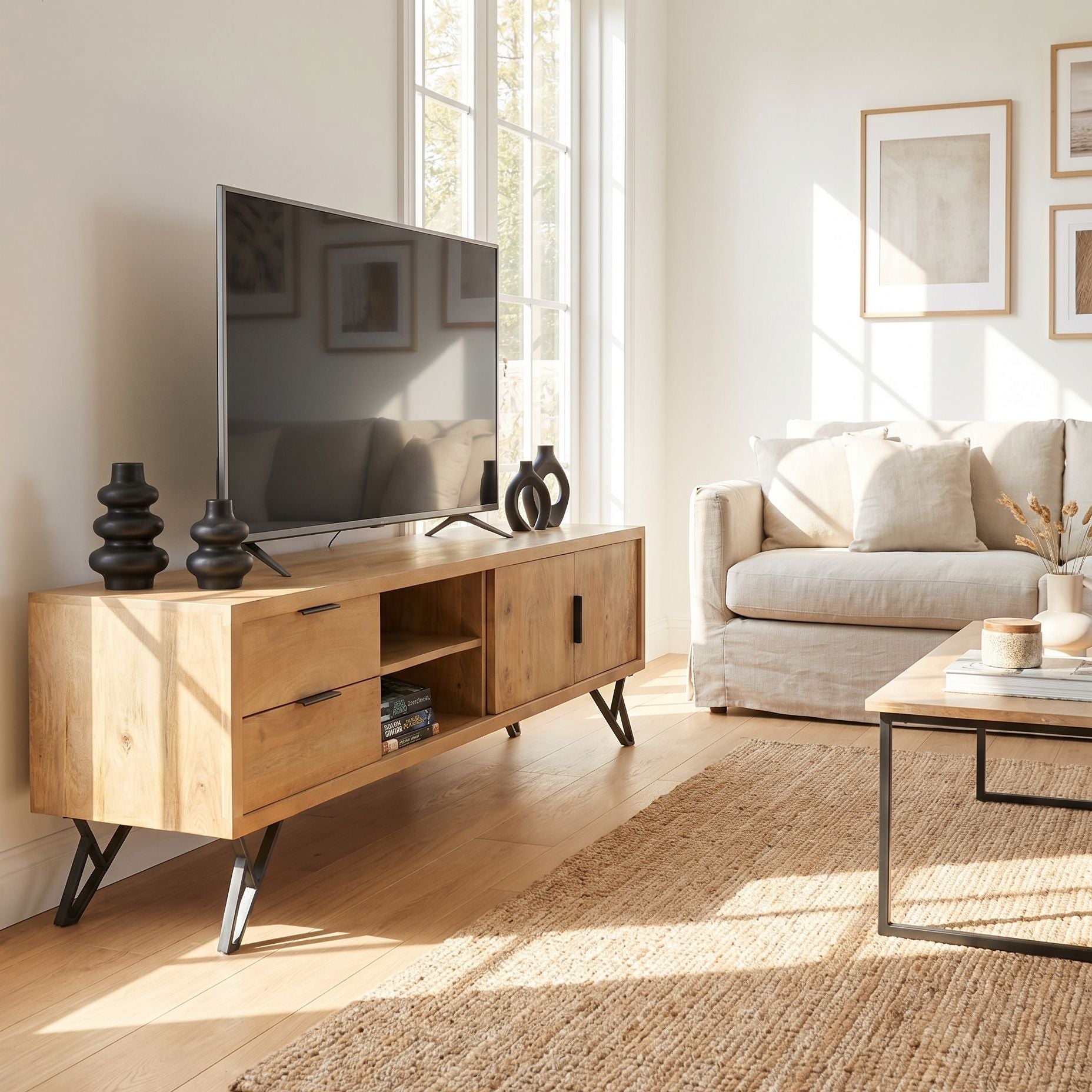 Avenue Wooden TV Stand - Art and craft furniture