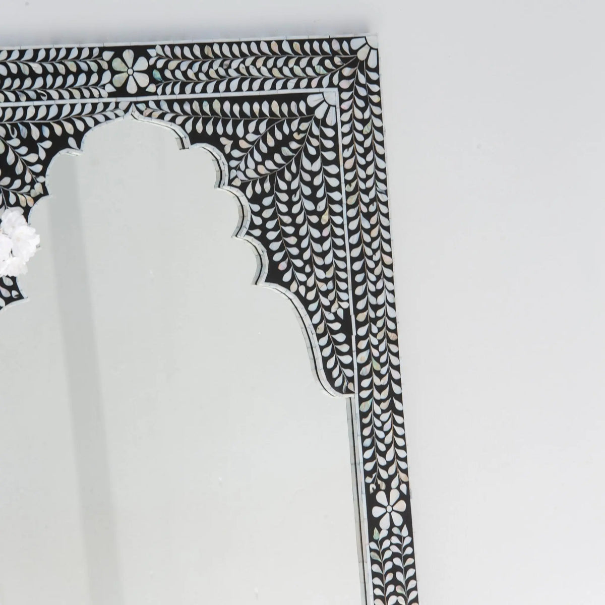 Azure Black Mother Of Peral Frame Mirror - Art and craft furniture