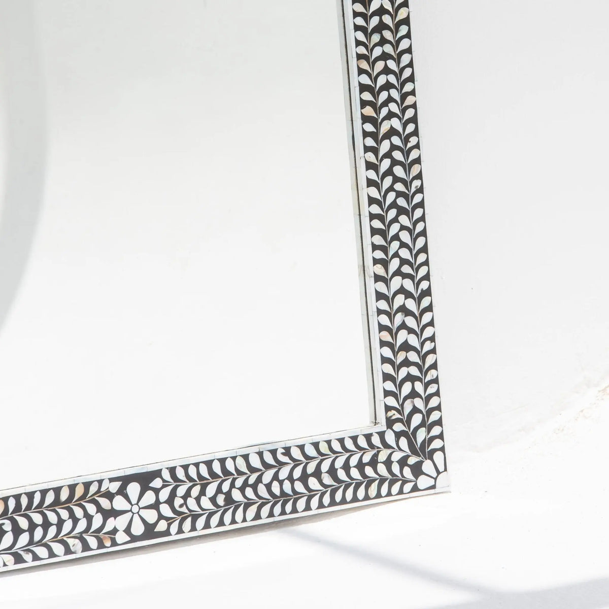 Azure Black Mother Of Peral Frame Mirror - Art and craft furniture