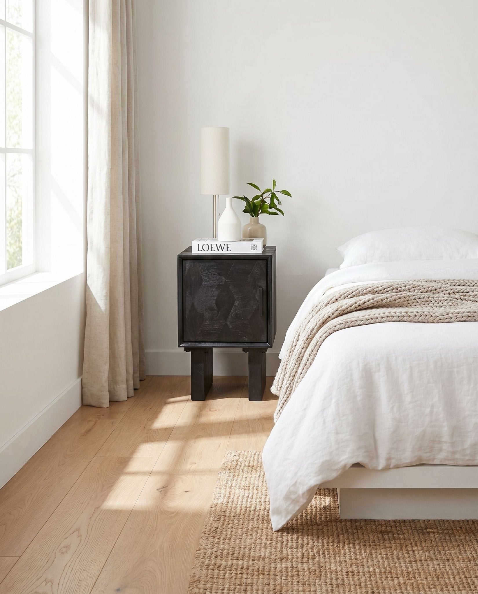 Barmer Wooden Nightstand Table - Art and craft furniture
