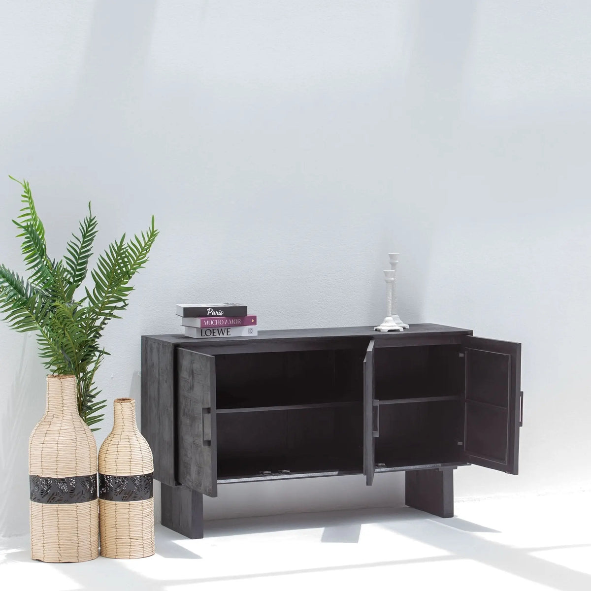 BARMER WOODEN THREE DOOR SIDEBOARD - Art and craft furniture