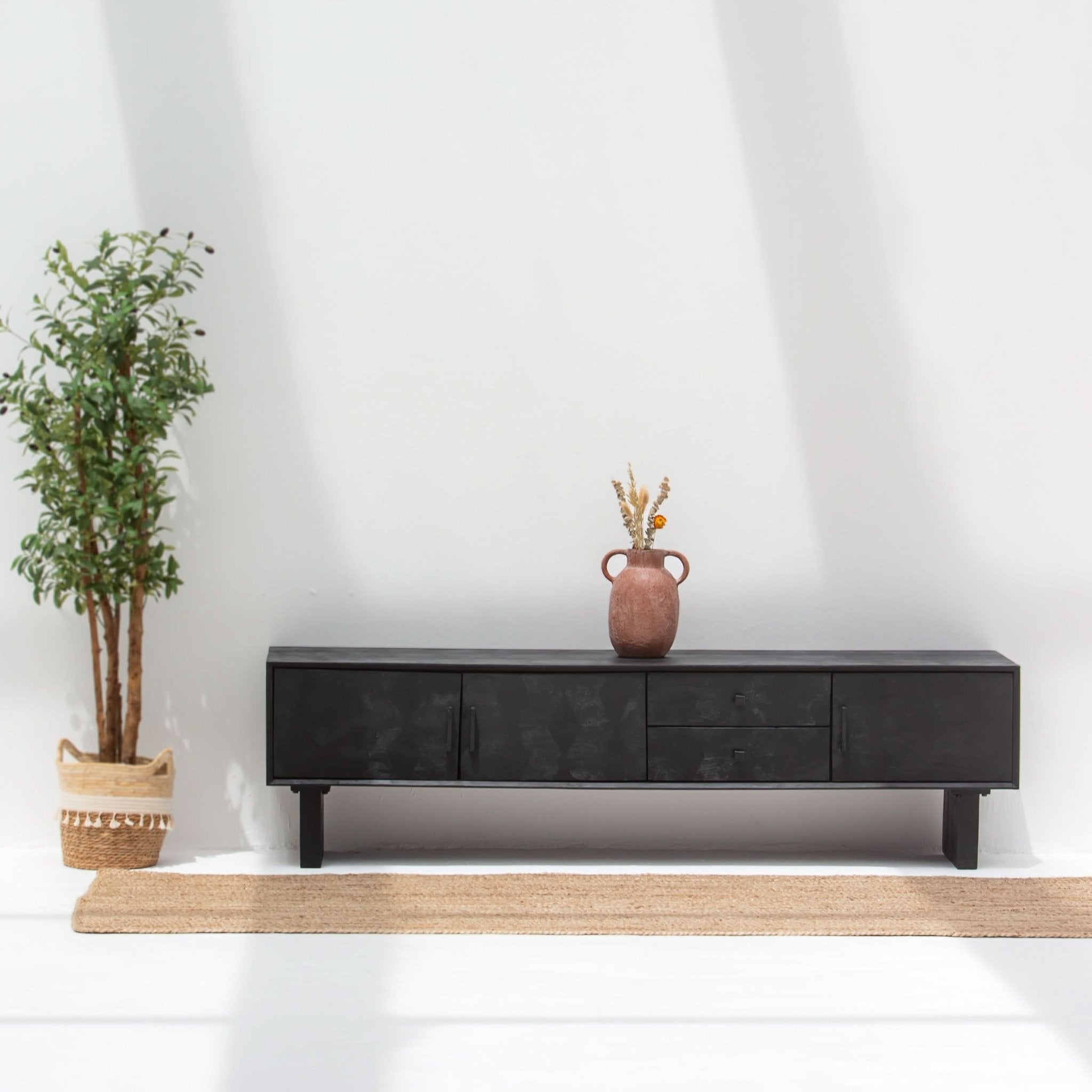 BARMER WOODEN TV STAND - Art and craft furniture