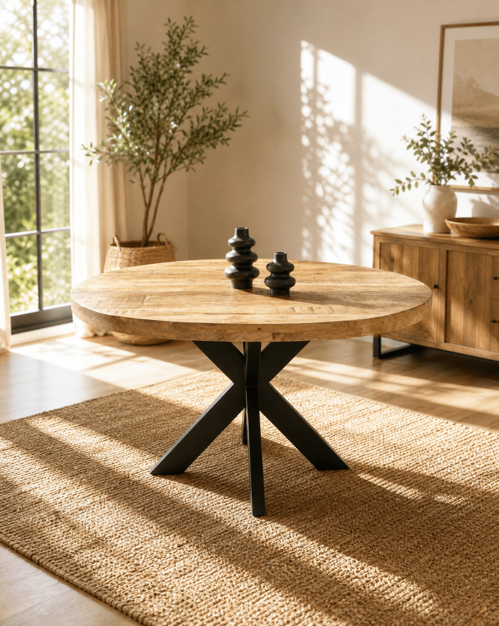 BERLIN LOFT ROUND DINNING TABLE - Art and craft furniture