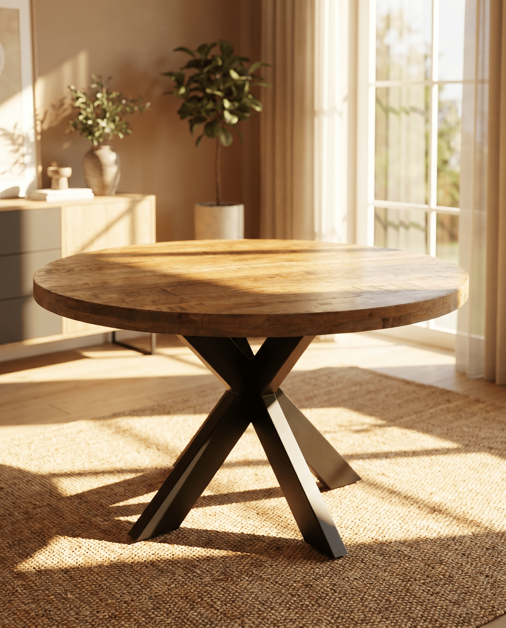 BERLIN LOFT ROUND DINNING TABLE - Art and craft furniture