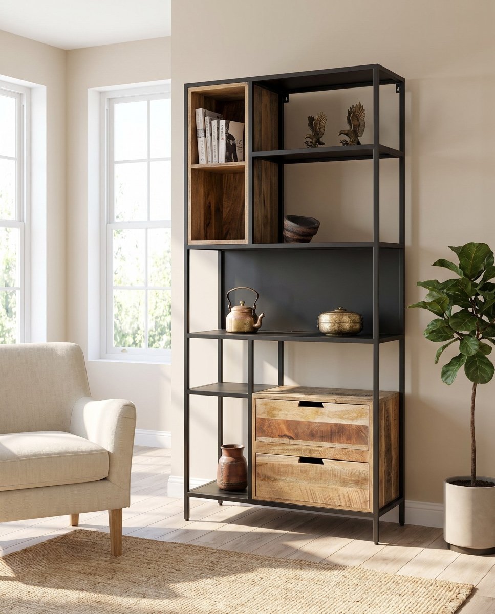 Berlin Loft Wooden Bookshelf - Art and craft furniture