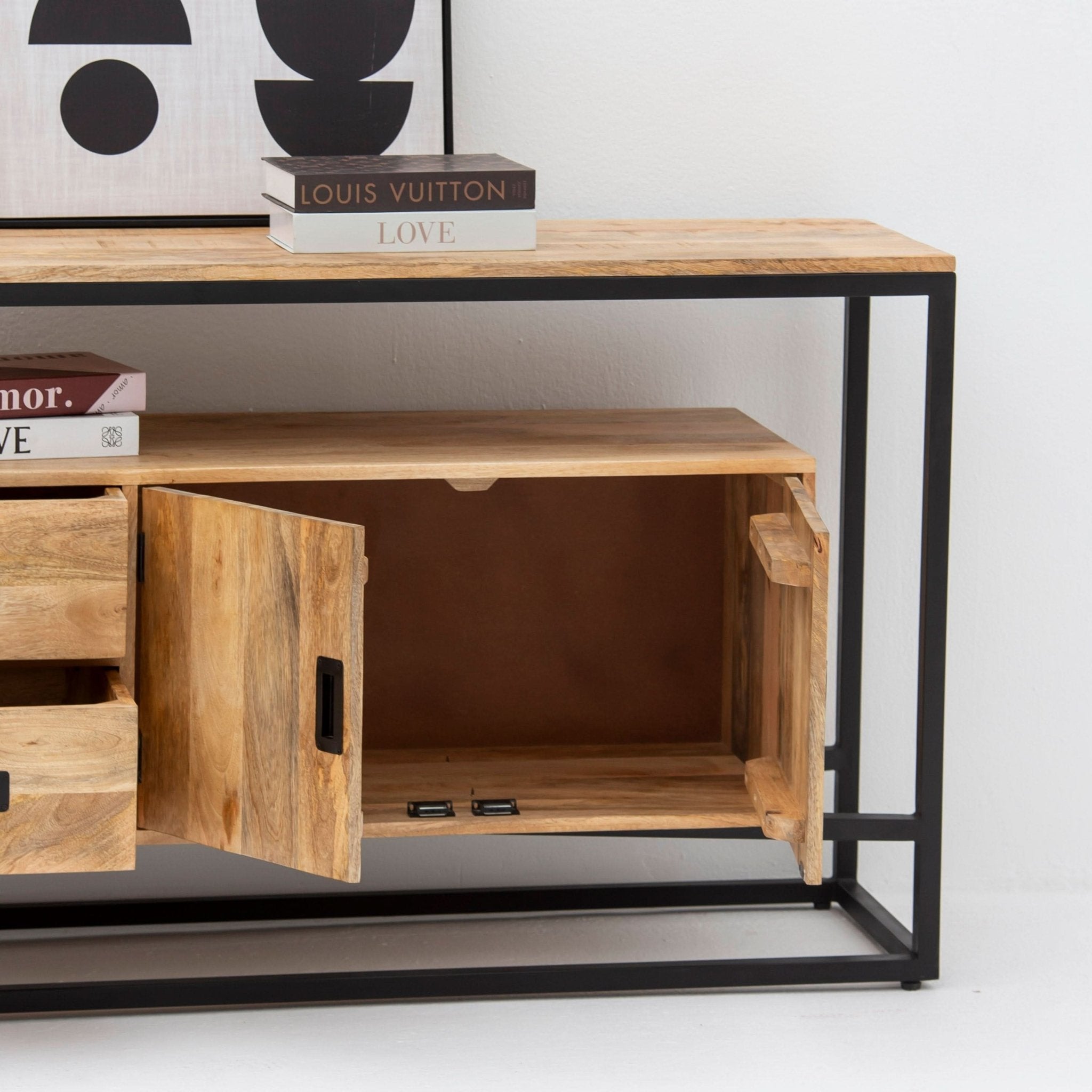 BERLIN LOFT WOODEN THREE DOOR TWO DRAWER SIDEBOARD - Art and craft furniture
