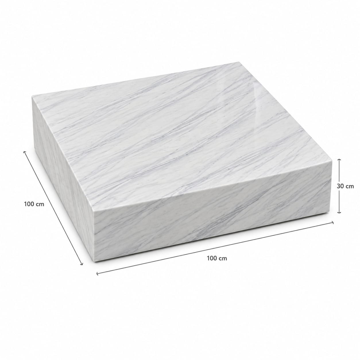 Bianco Laza Marble Coffee Table - Art and craft furniture