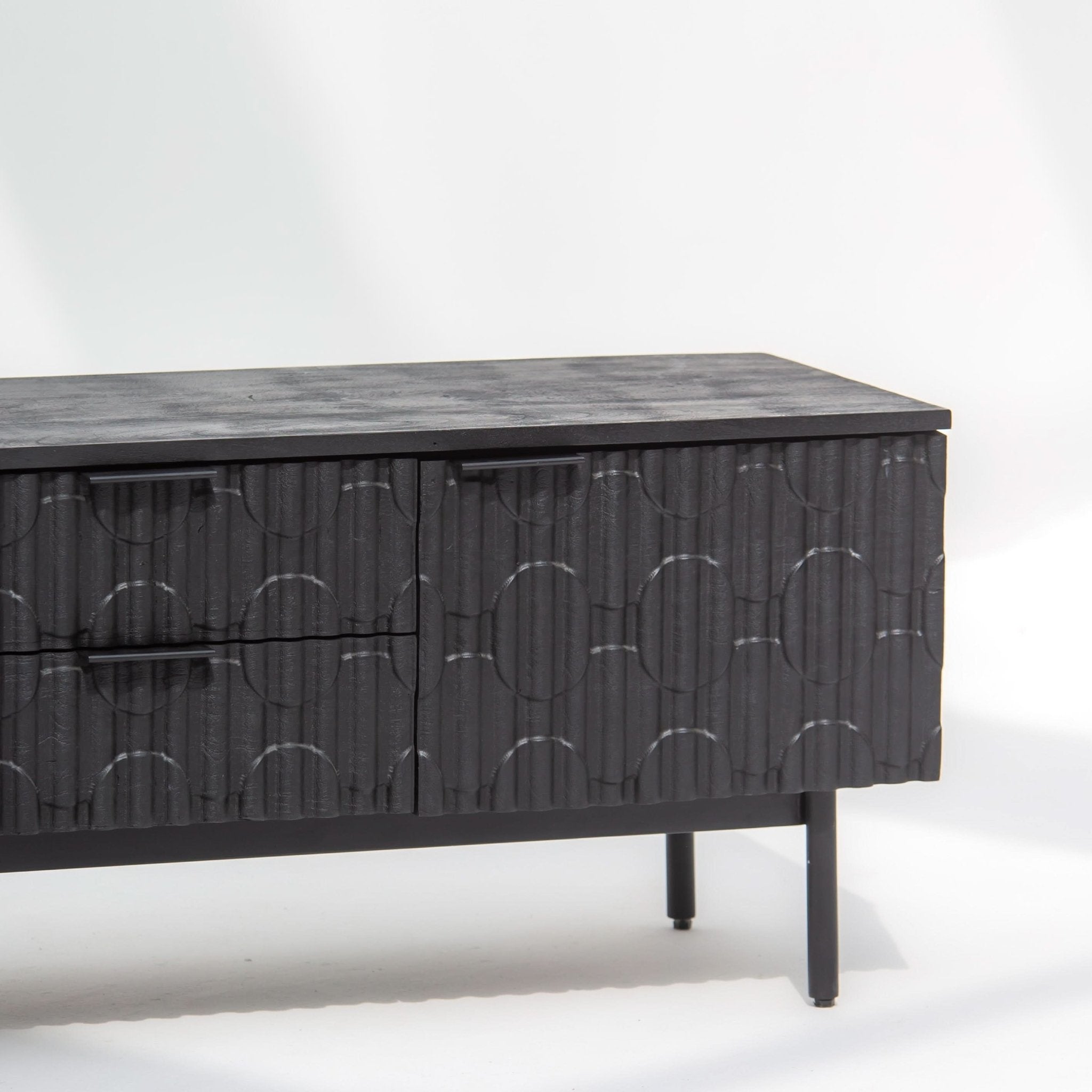 BLACK-GALAXY TWO DOOR THREE DOOR TV STAND - Art and craft furniture