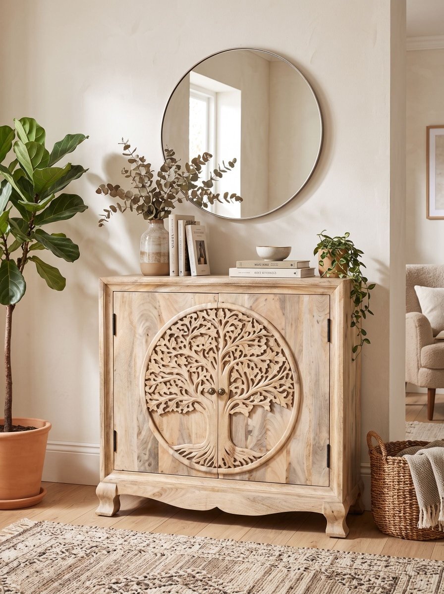 Bohemian Carving Two Door Sideboard Art and craft furniture