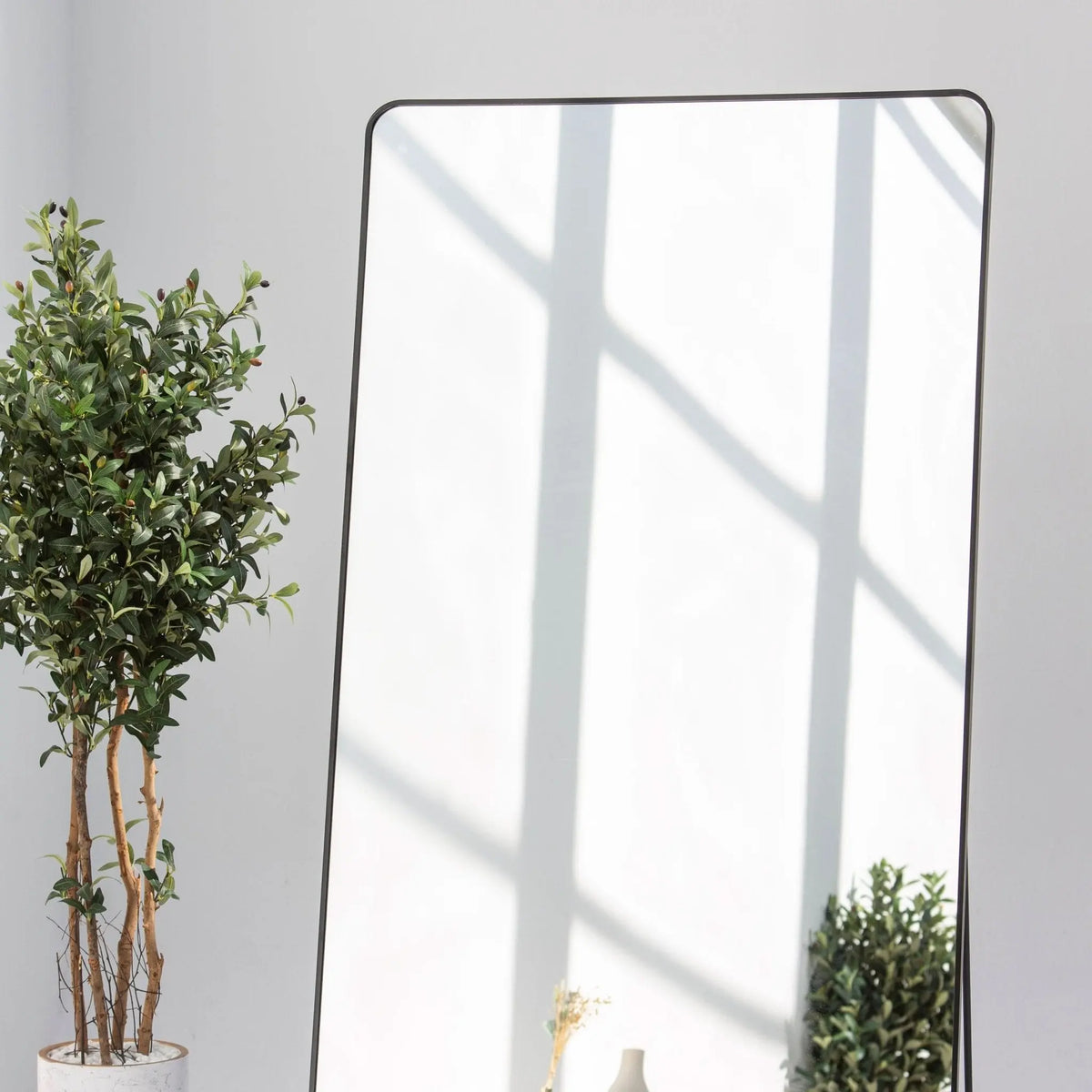 Byron Rectangle Black Metal Frame Mirror - Art and craft furniture