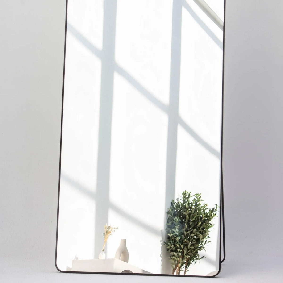 Byron Rectangle Black Metal Frame Mirror - Art and craft furniture