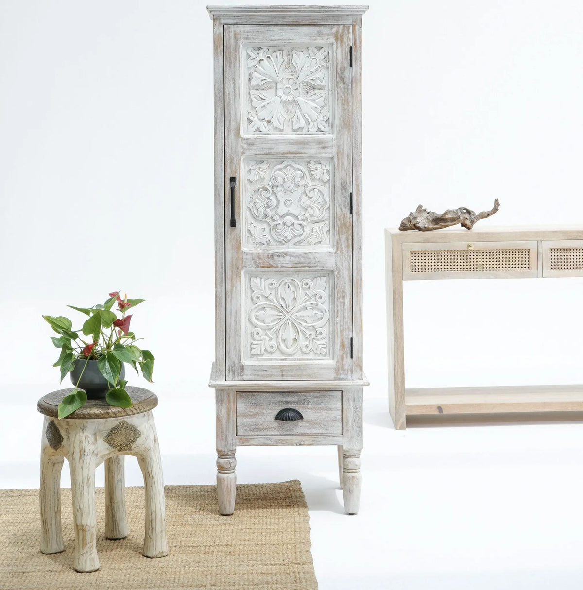 Nexis One Door Wooden Cabinet - Art and craft furniture
