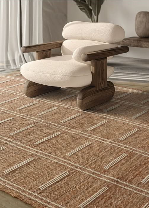 CALLAHANO PUNJA KELIM JUTE & WOOL POLYSTER MIX CARPET - Art and craft furniture