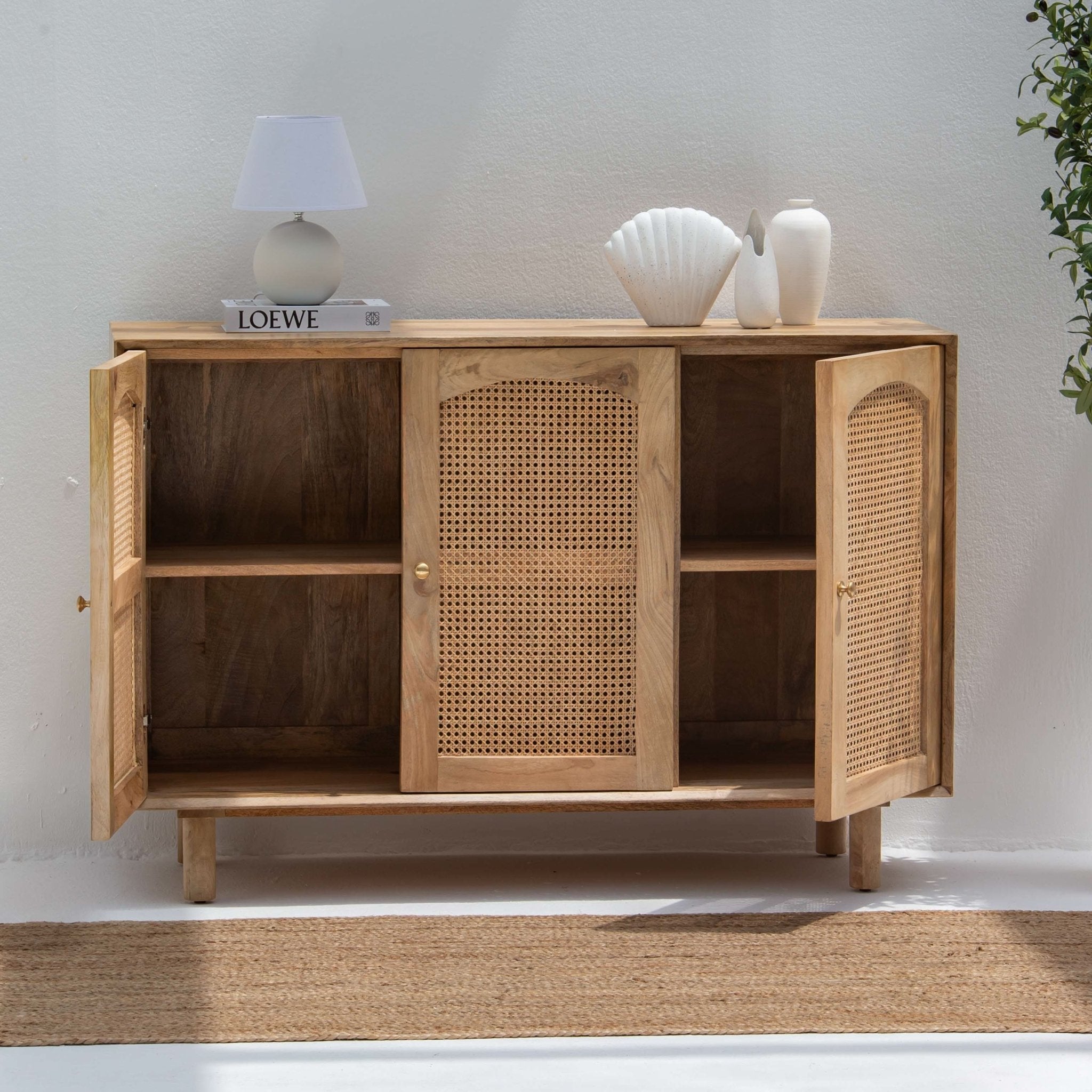 CANOVA RATTAN THREE DOOR SIDEBOARD - Art and craft furniture
