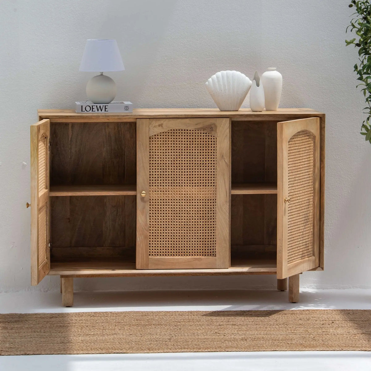 CANOVA RATTAN THREE DOOR SIDEBOARD - Art and craft furniture