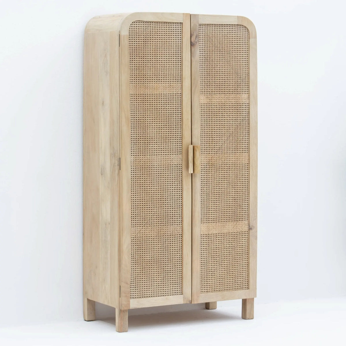 Canova Rattan Mango Wood Two Door Cabinet - Art and craft furniture