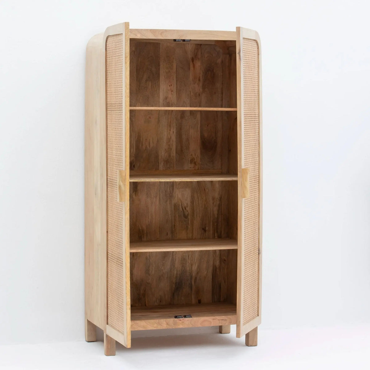 Canova Rattan Mango Wood Two Door Cabinet - Art and craft furniture