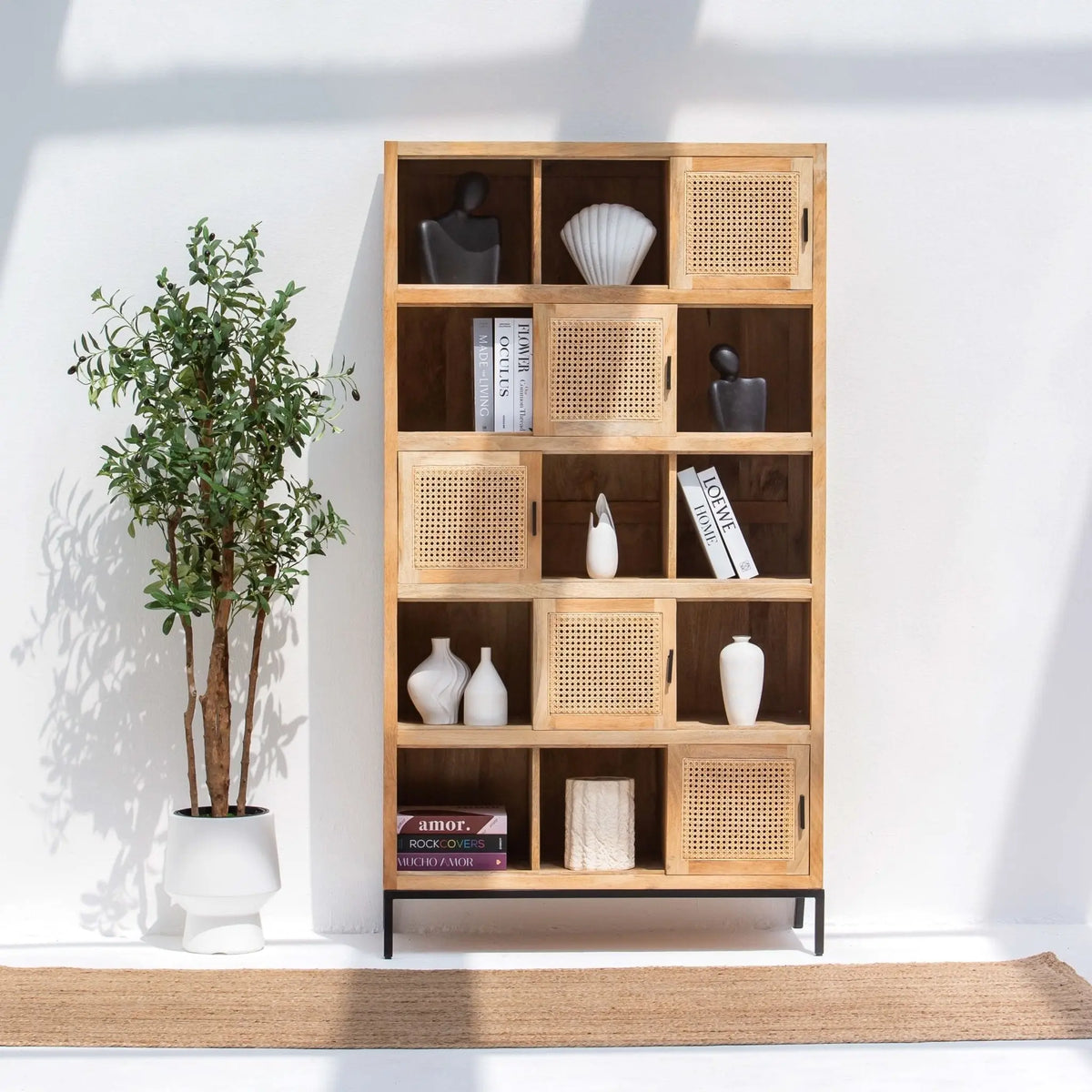 CANOVIA CANE FIVE DOOR BOOKSHELF - Art and craft furniture