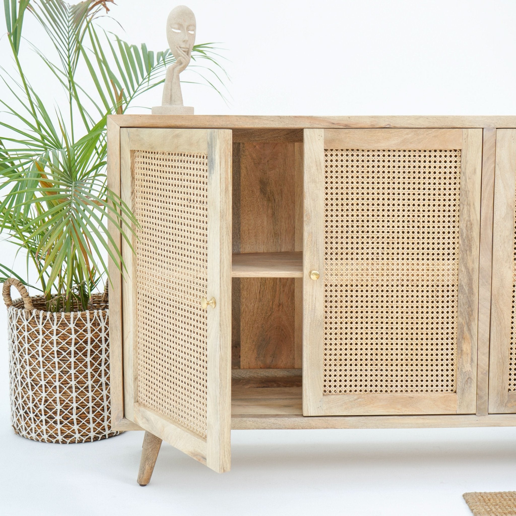 CANOVIA CANE FOUR DOOR SIDEBOARD - Art and craft furniture
