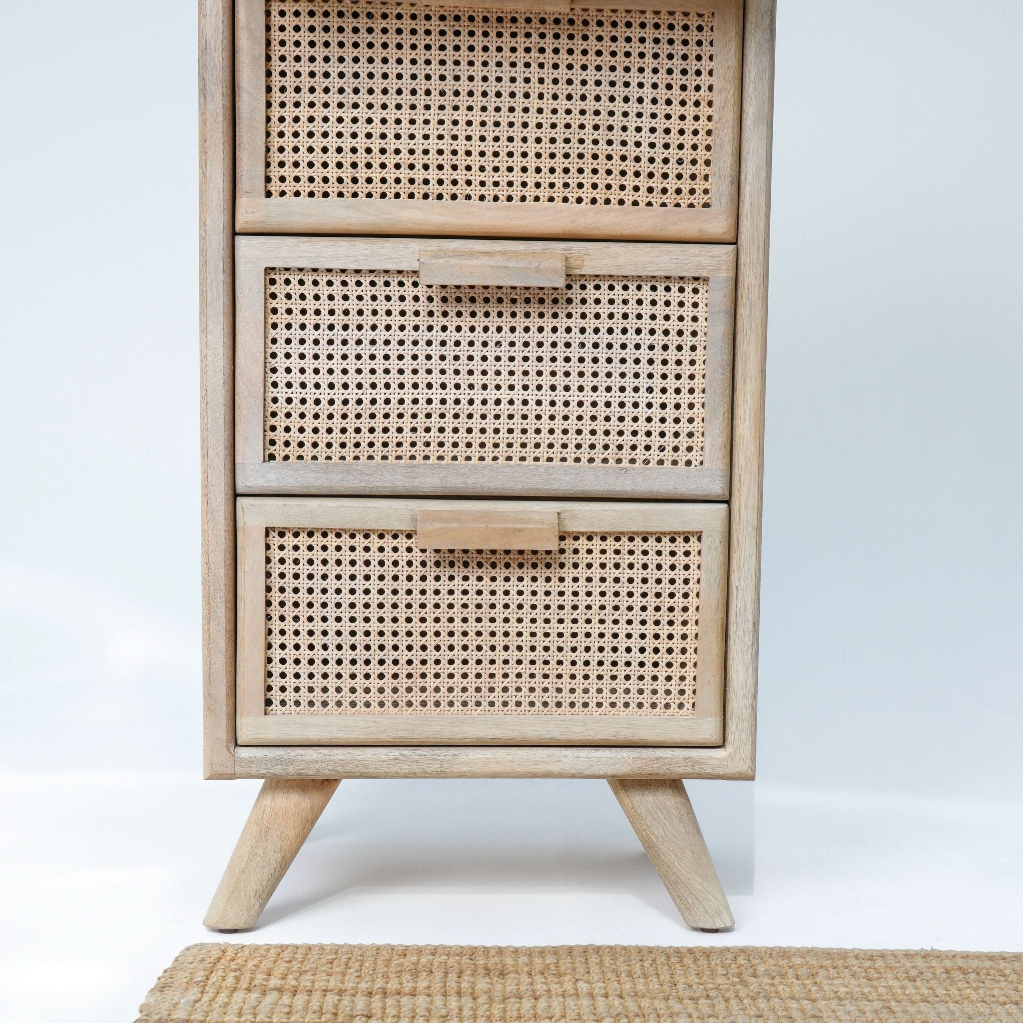 CANOVIA CANE FOUR DRAWER CHEST - Art and craft furniture