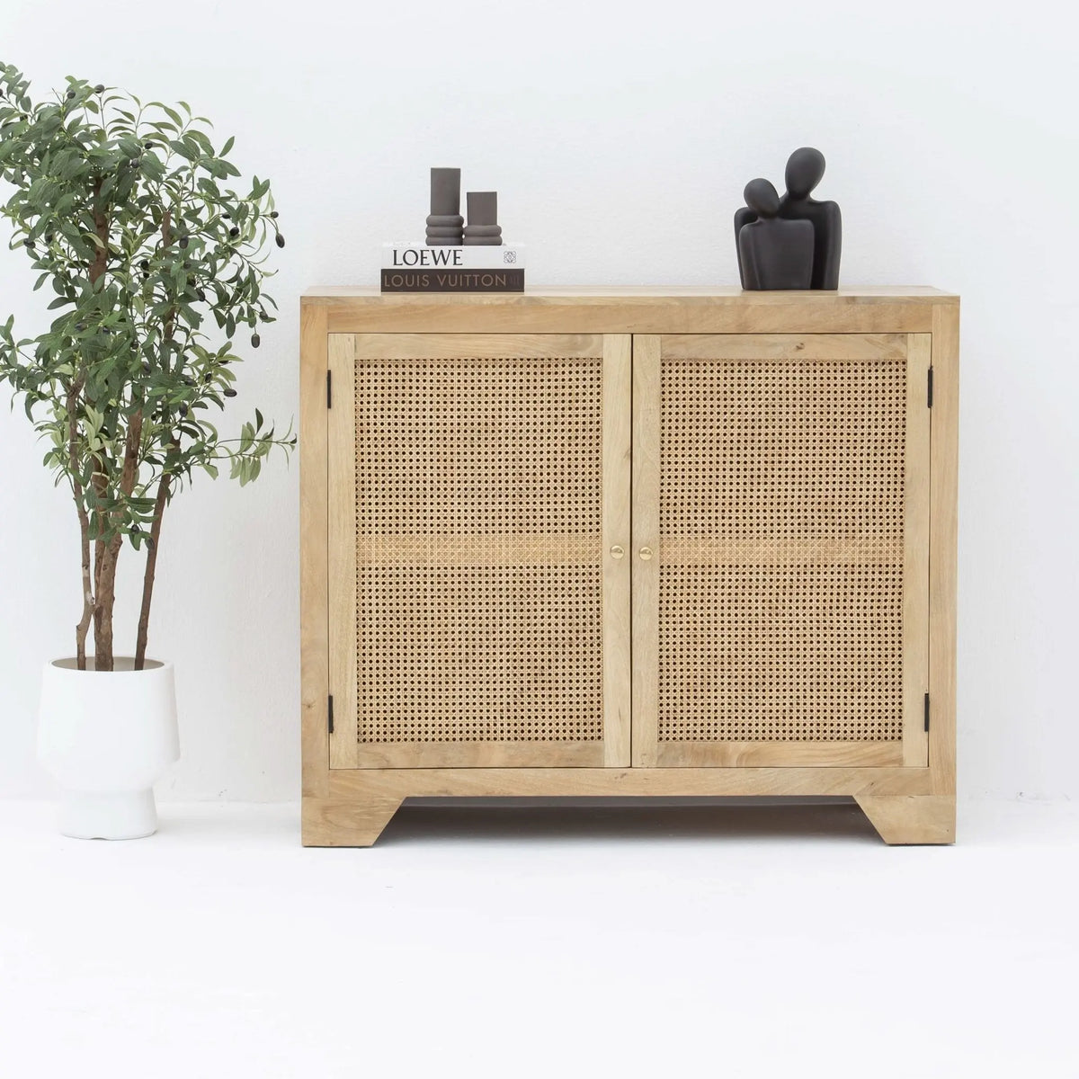 Classic Canovia Cane Two Door Sideboard - Art and craft furniture