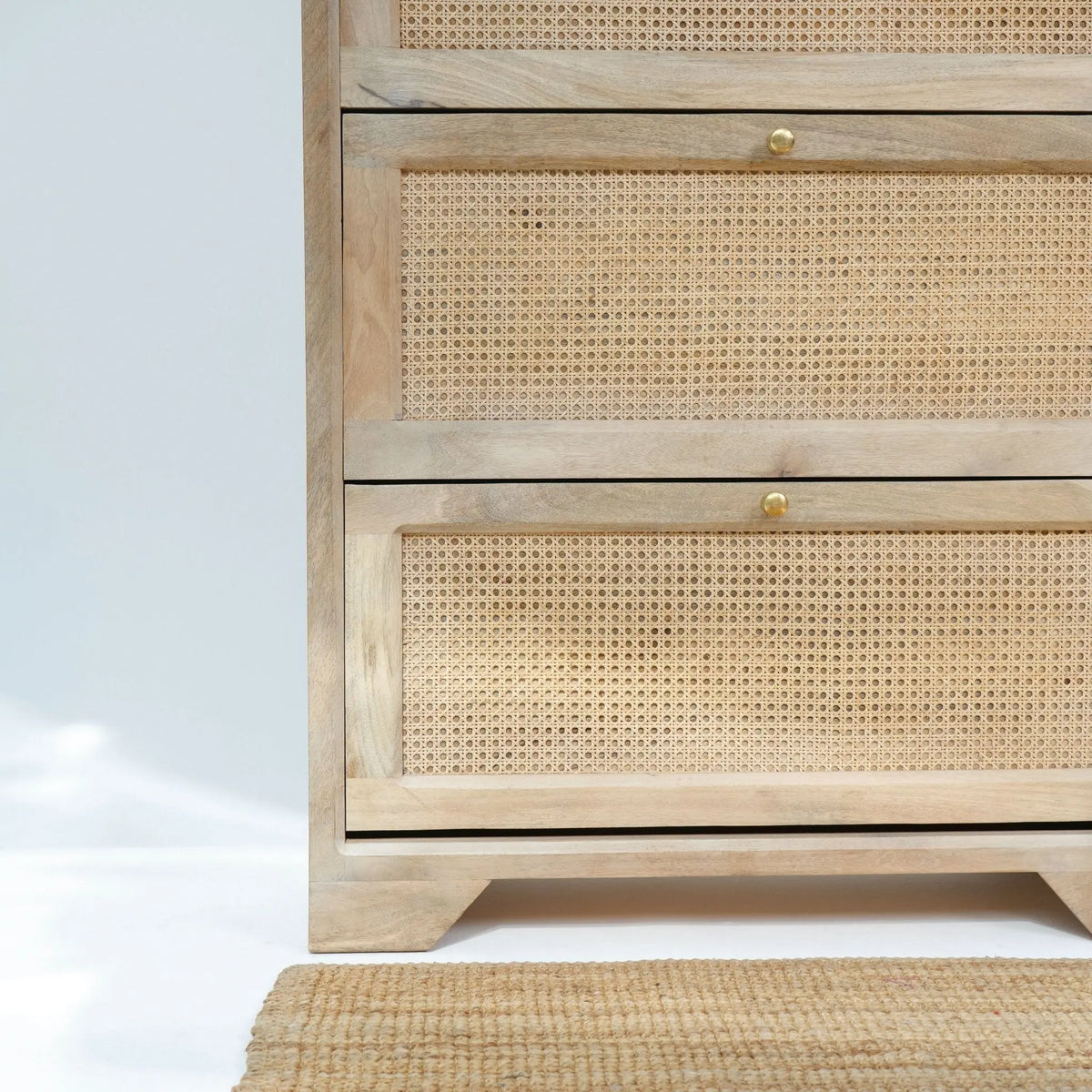 Canovia Cane Shoe Rack - Art and craft furniture