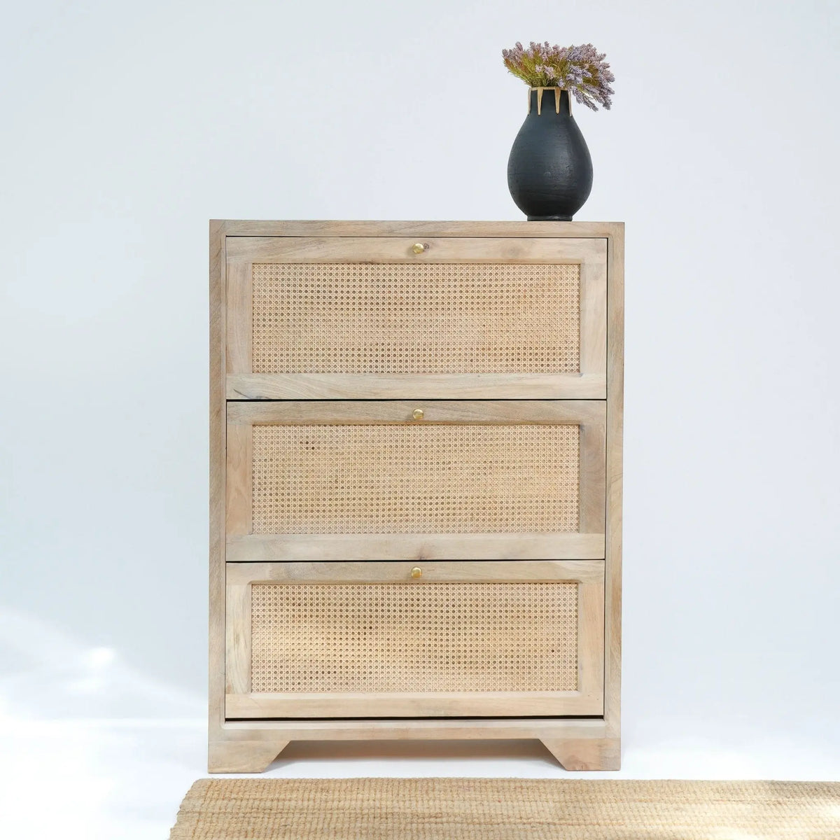 Canovia Cane Shoe Rack - Art and craft furniture
