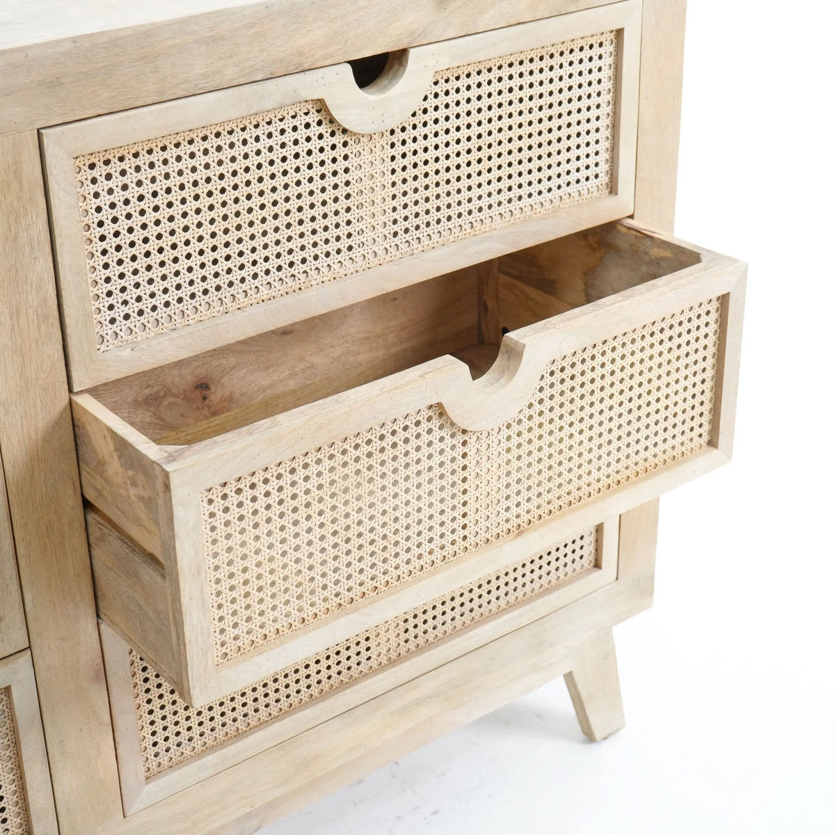 Canovia Cane Six Drawer Draw Chest - Art and craft furniture
